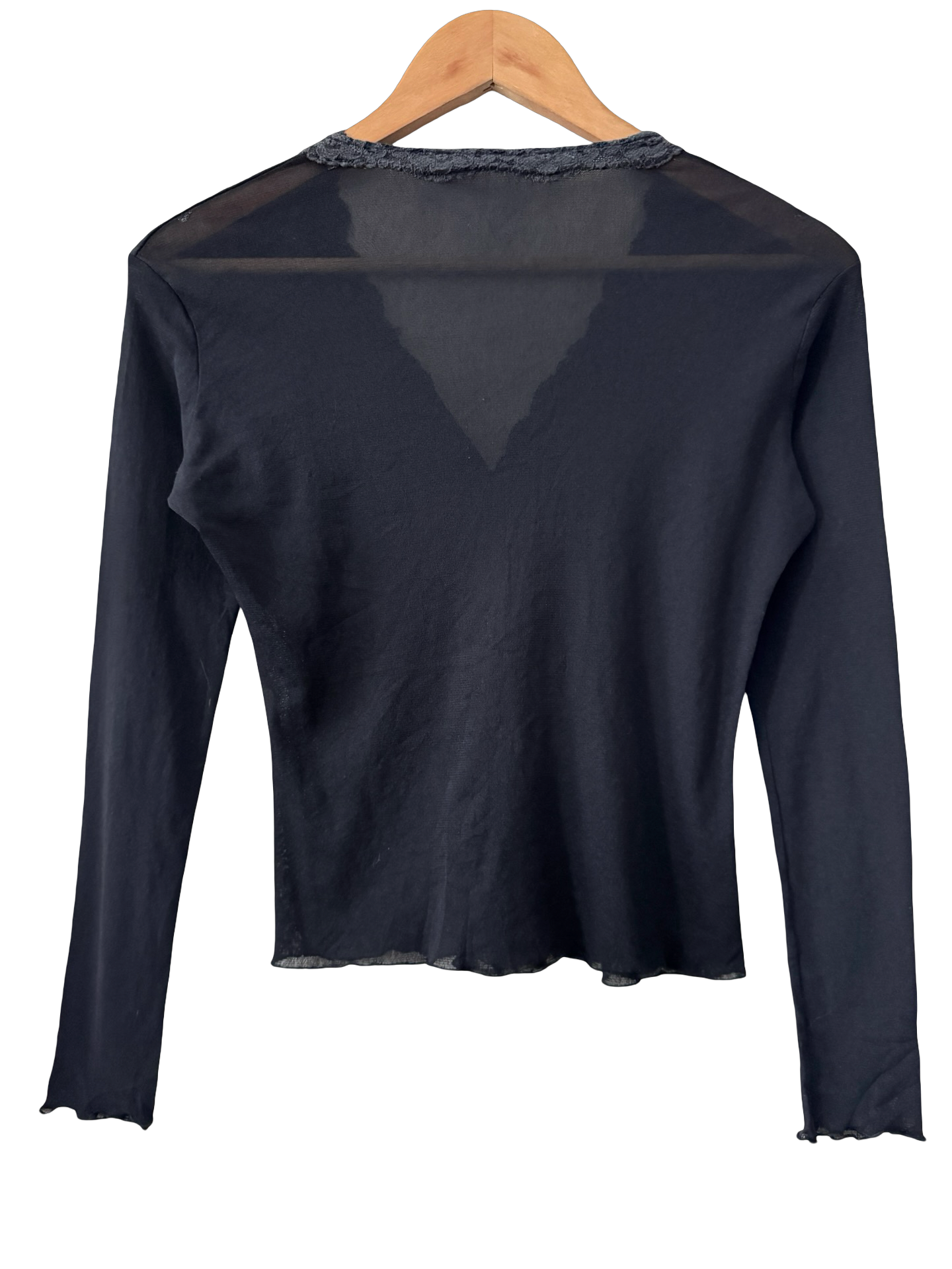 Vintage 90s La Petite Française Paris Gauzy Knit Top (S)