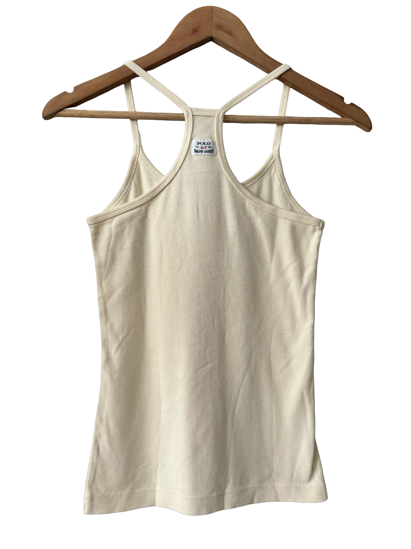 Vintage Y2K Buttercream Ralph Lauren Racerback Tank (S)