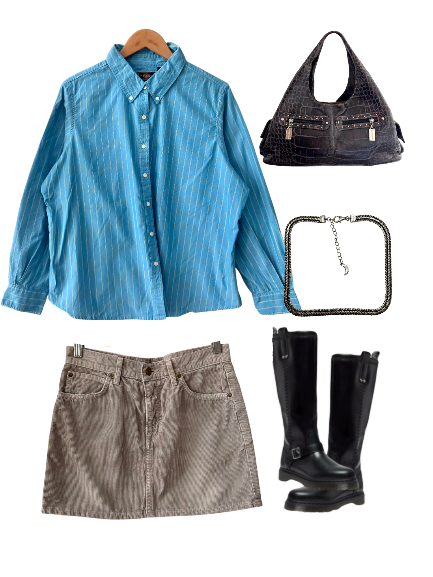 Vintage 90s Route 66 Blue Crush Button-Up (XL)