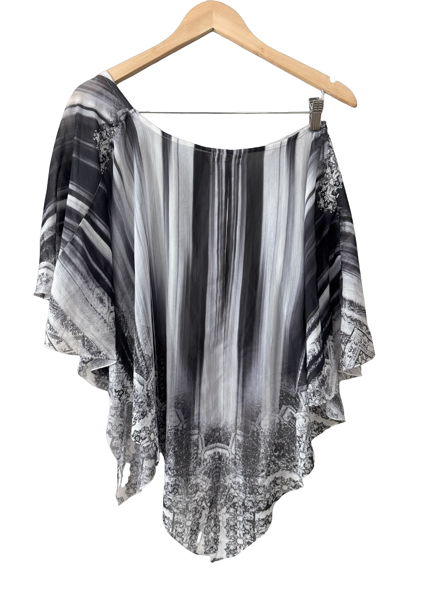Vintage Y2K Storm Wash Sheer Poncho Top (OS)
