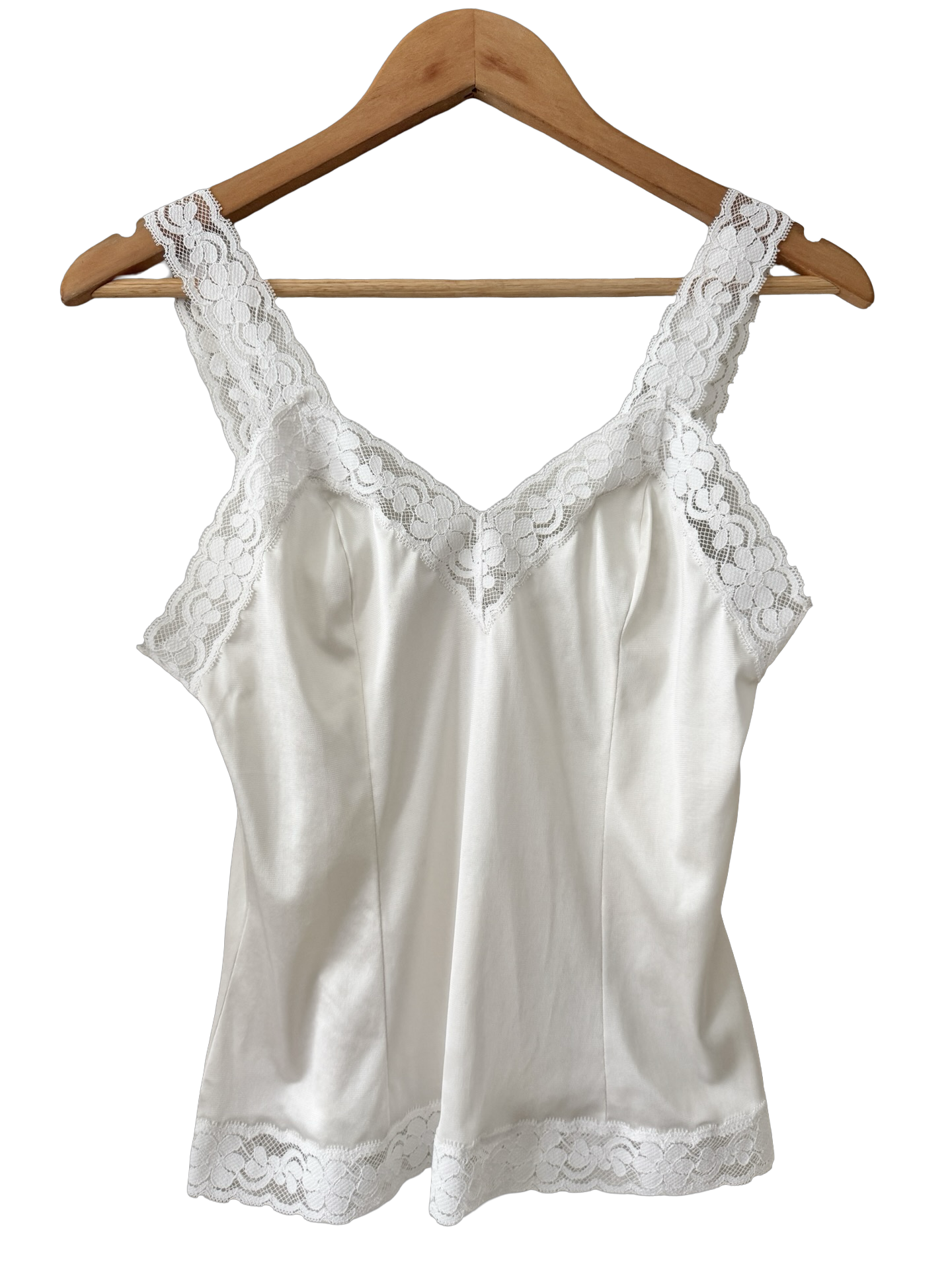 Vintage 90s Ivory Cloud Lace Slip Top (S)