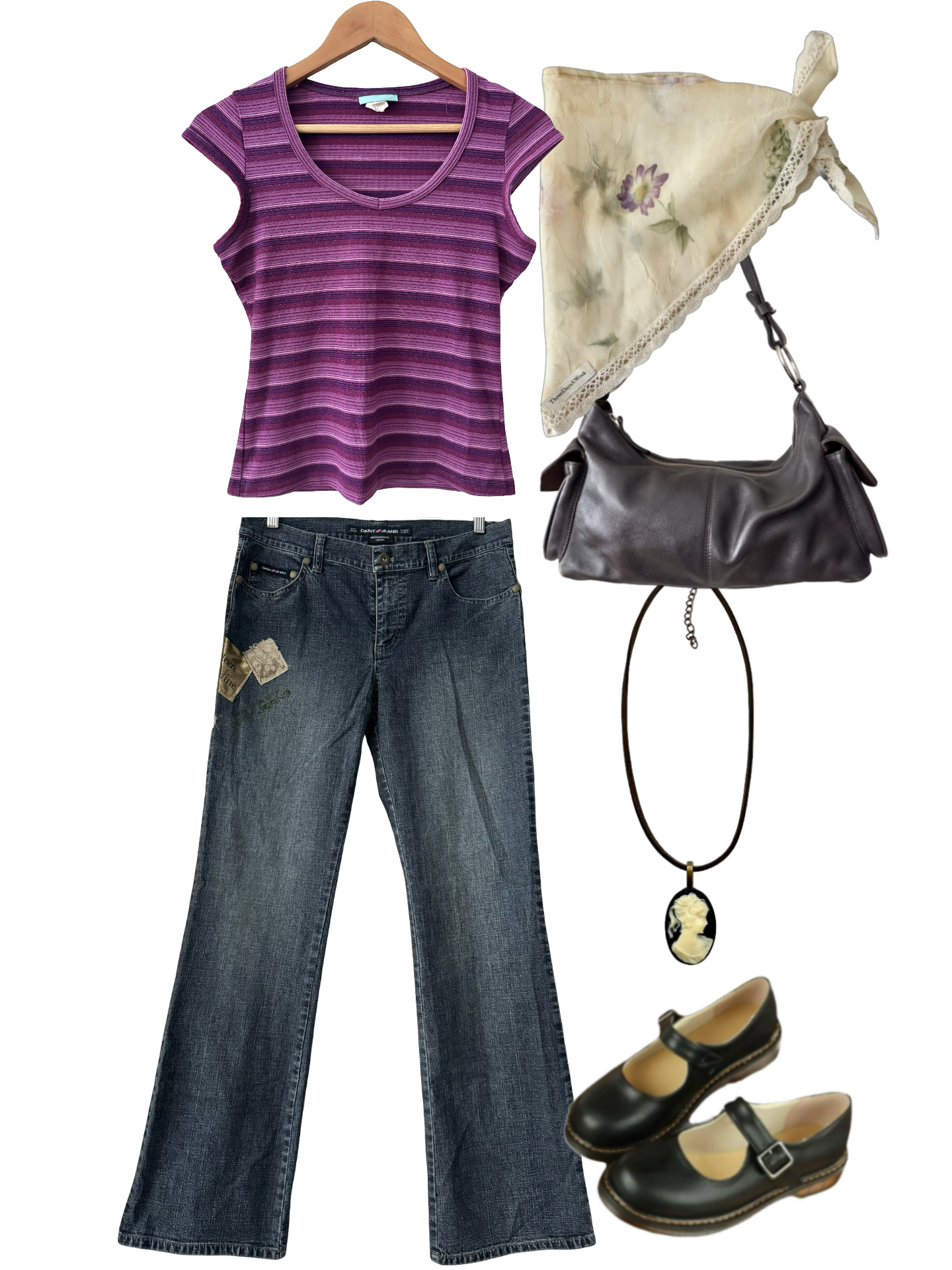 Vintage 90s Sugar Plum Shimmer Baby Tee (M)
