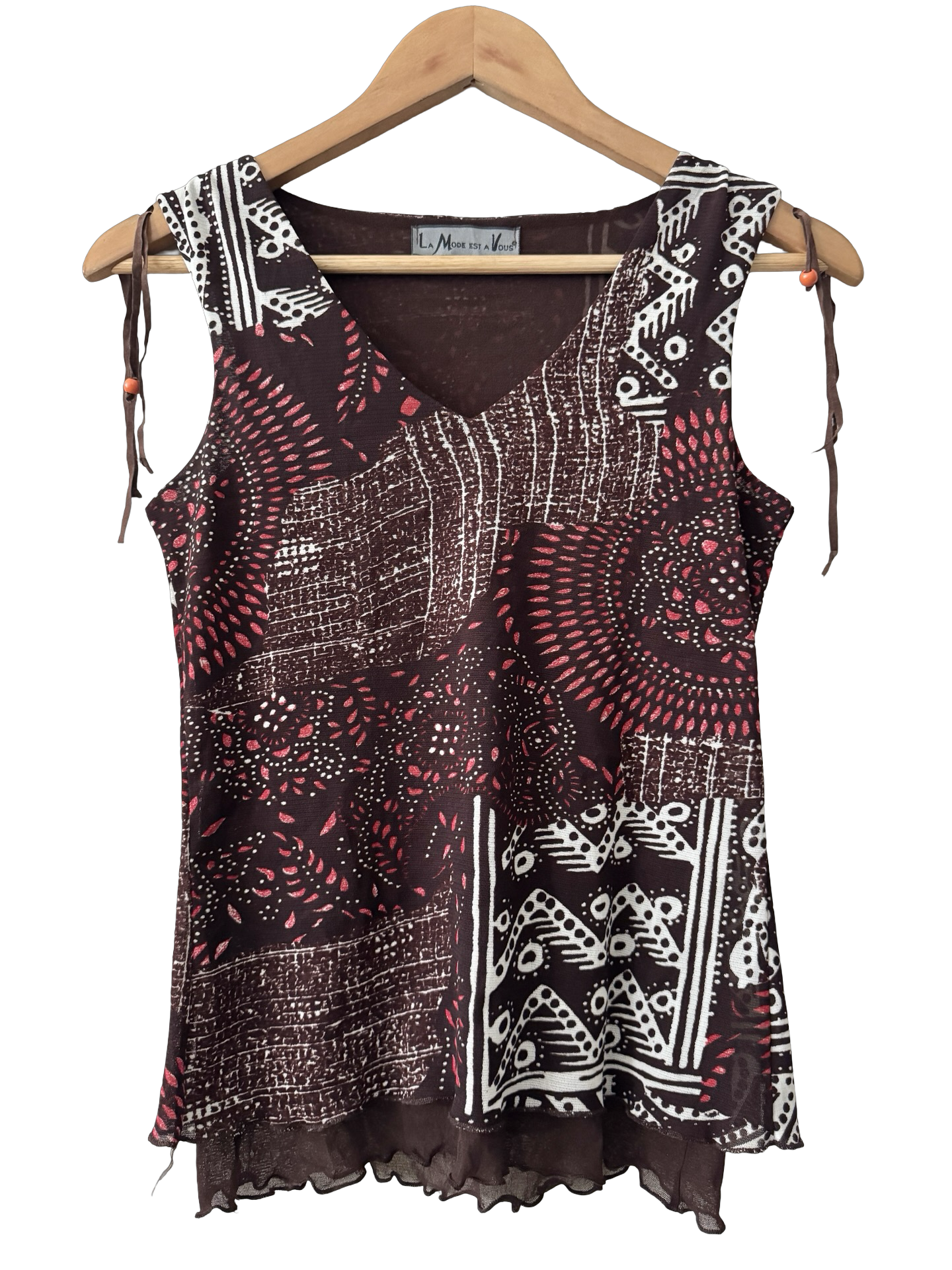 Vintage 90s French Espresso Mosaic Tank (M)