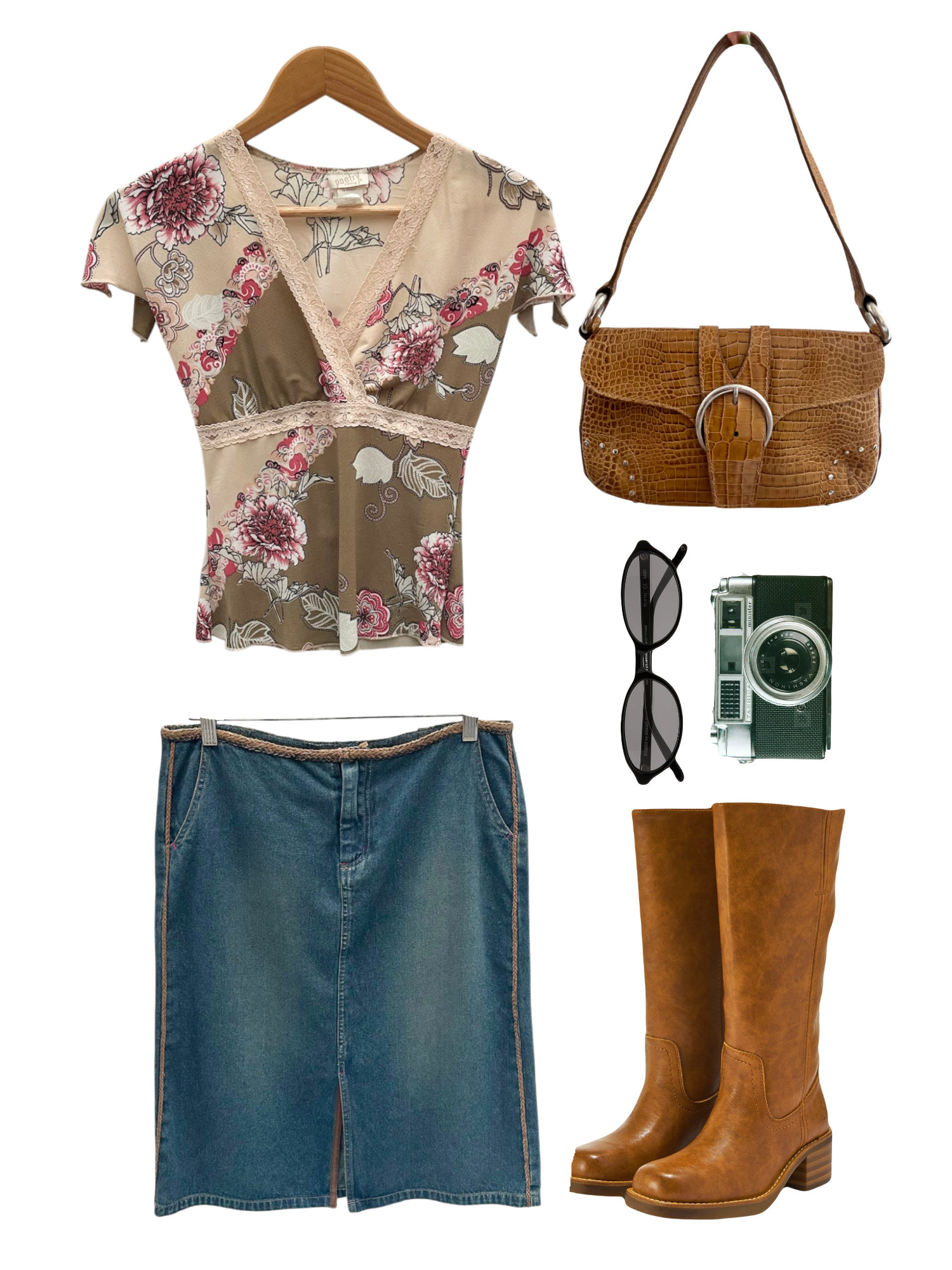 Vintage 90s Dreamy Flutter Indie Blouse (XS/S)