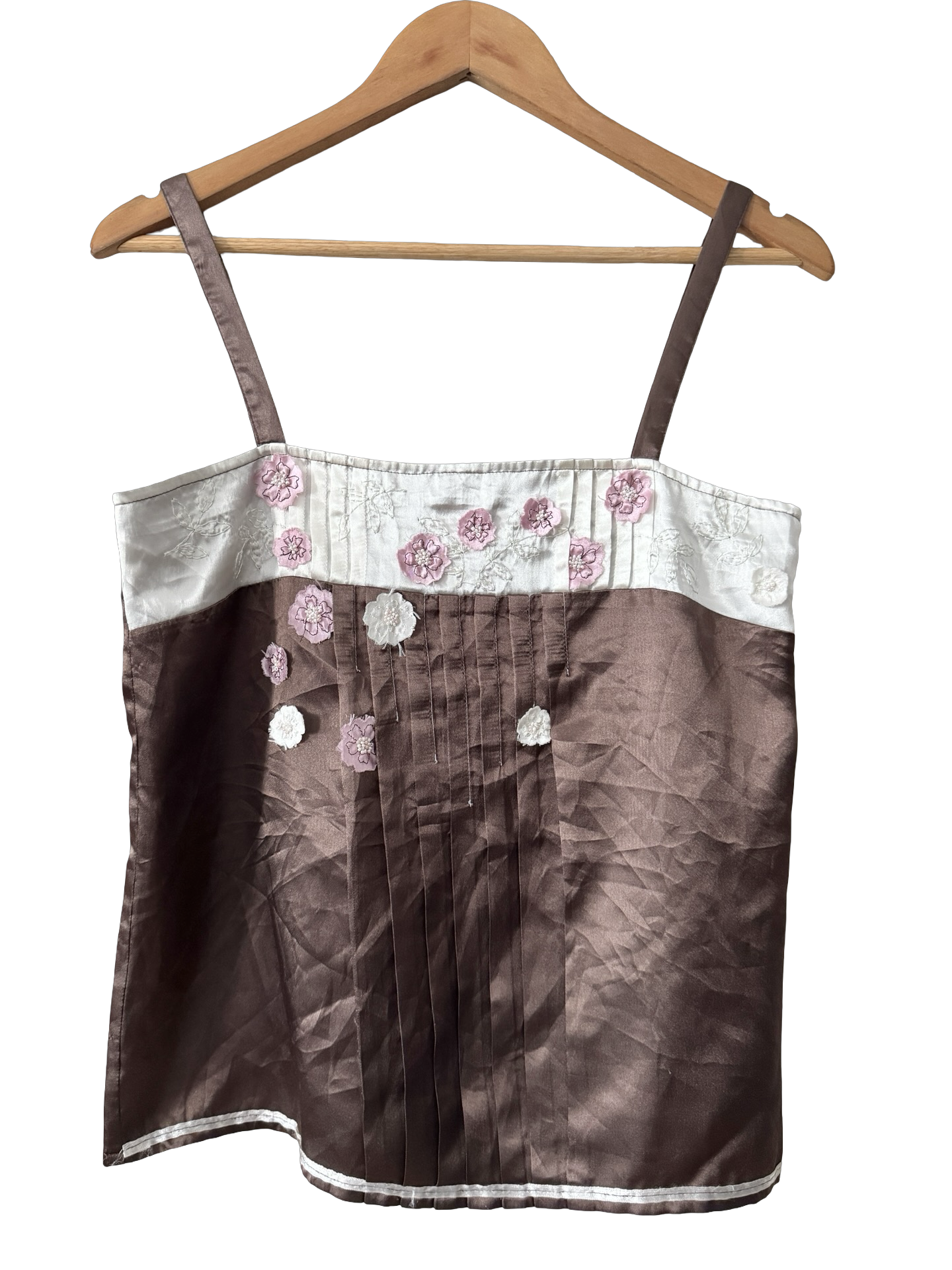 Vintage Y2K Chocolate Petit Fleur Cami (M)