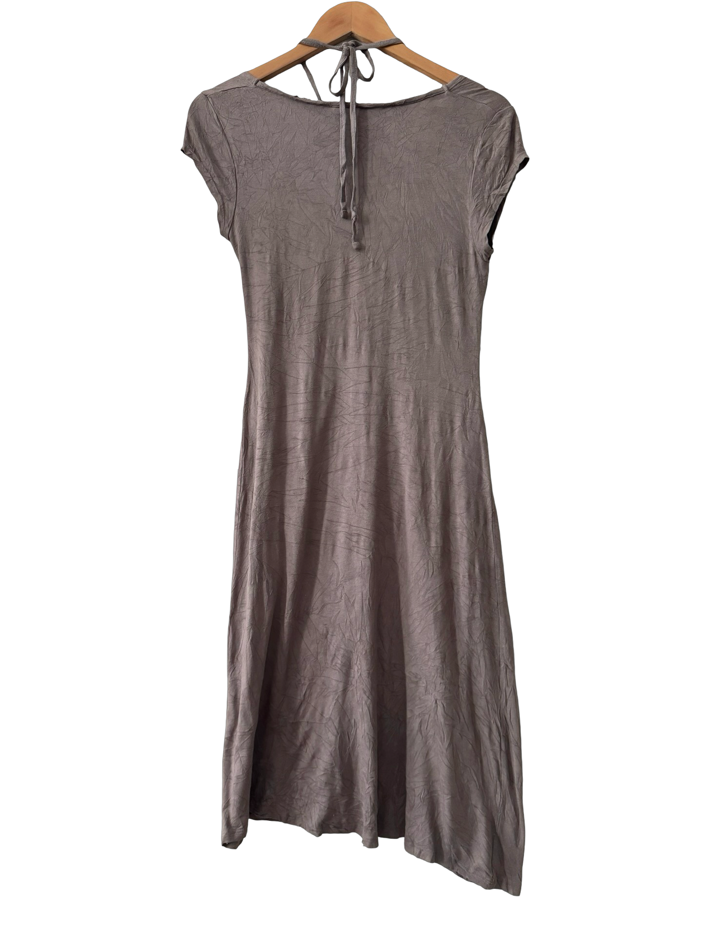 Vintage Y2K Taupe Embellished Midi Dress (M)