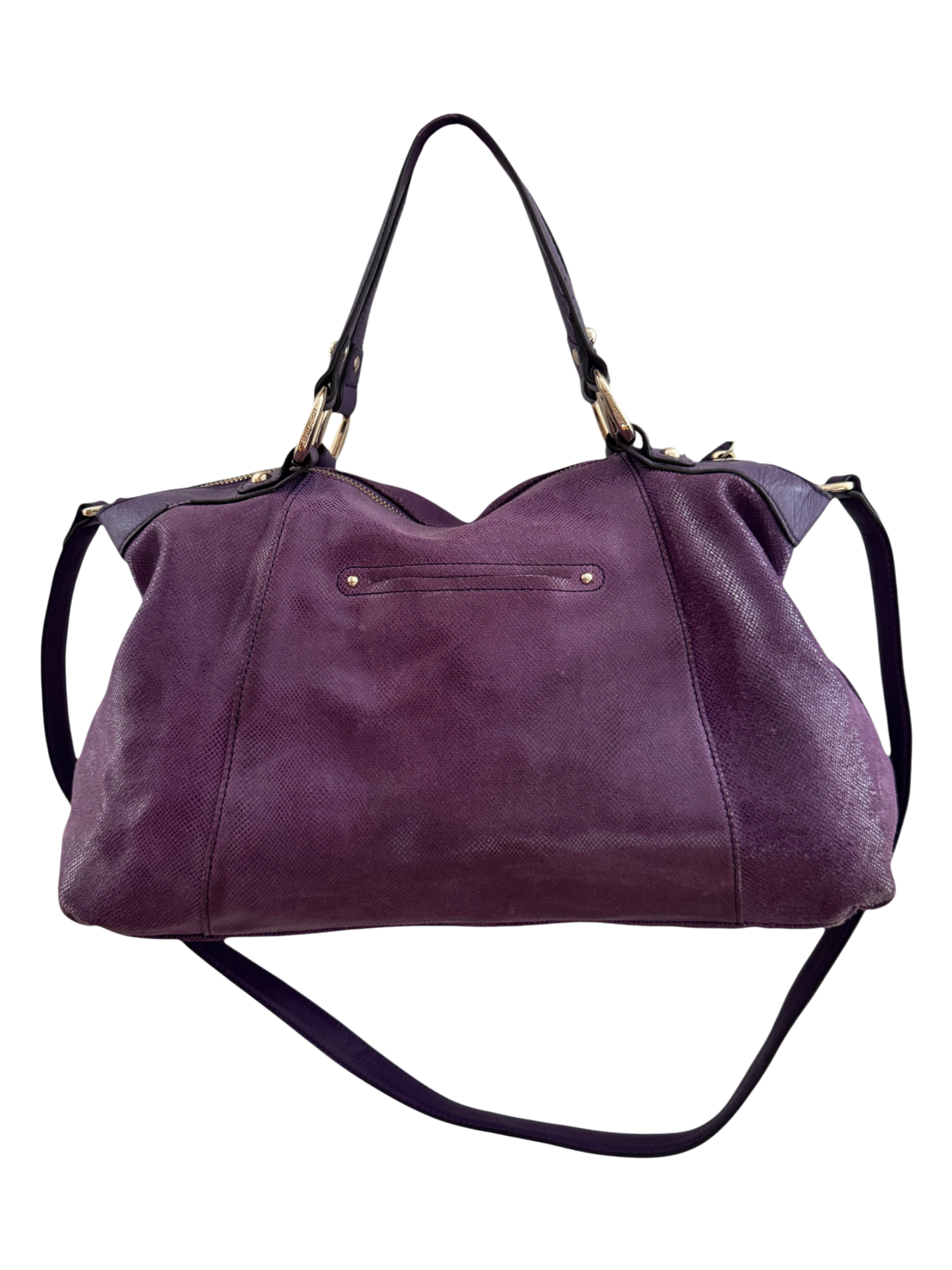 Vintage Y2K B. Makowsky Leather Slouch Shoulder Bag