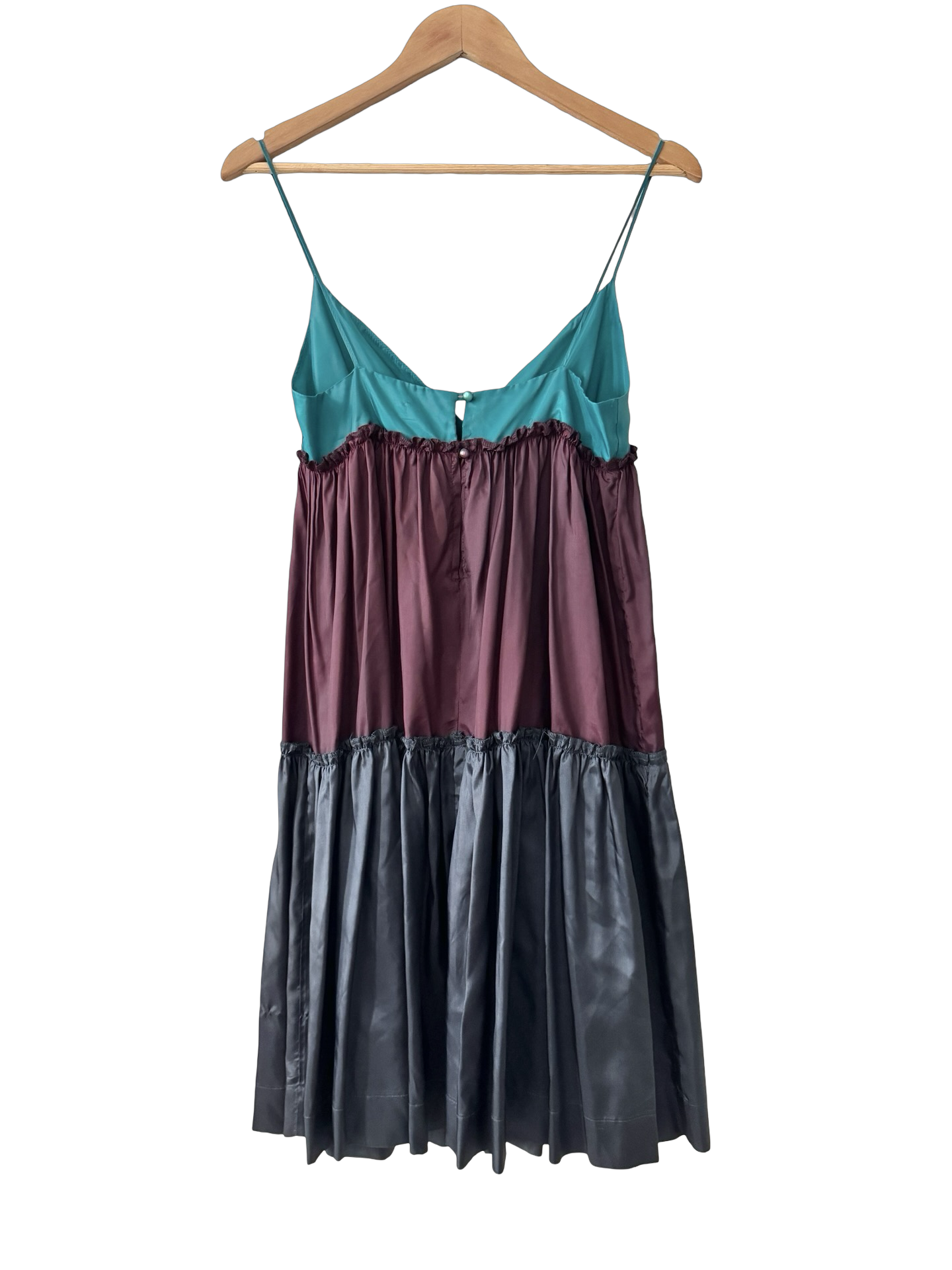 Vintage 90s Colorblock Babydoll Dress (S)