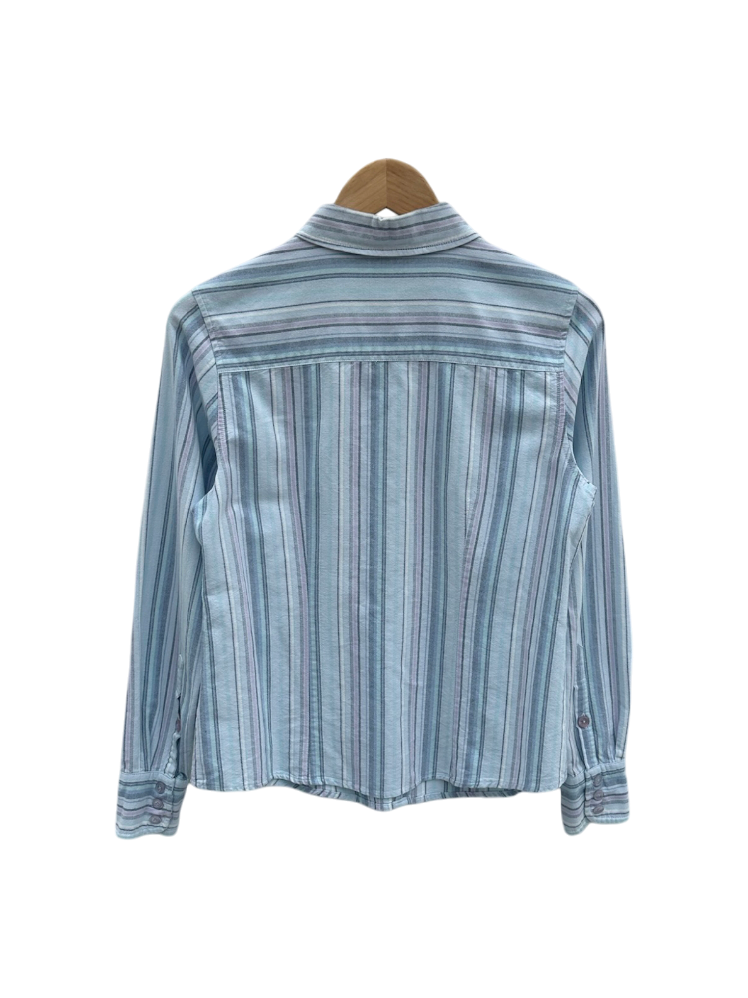 Vintage 90s Retro Striped Cotton Button Up (S)