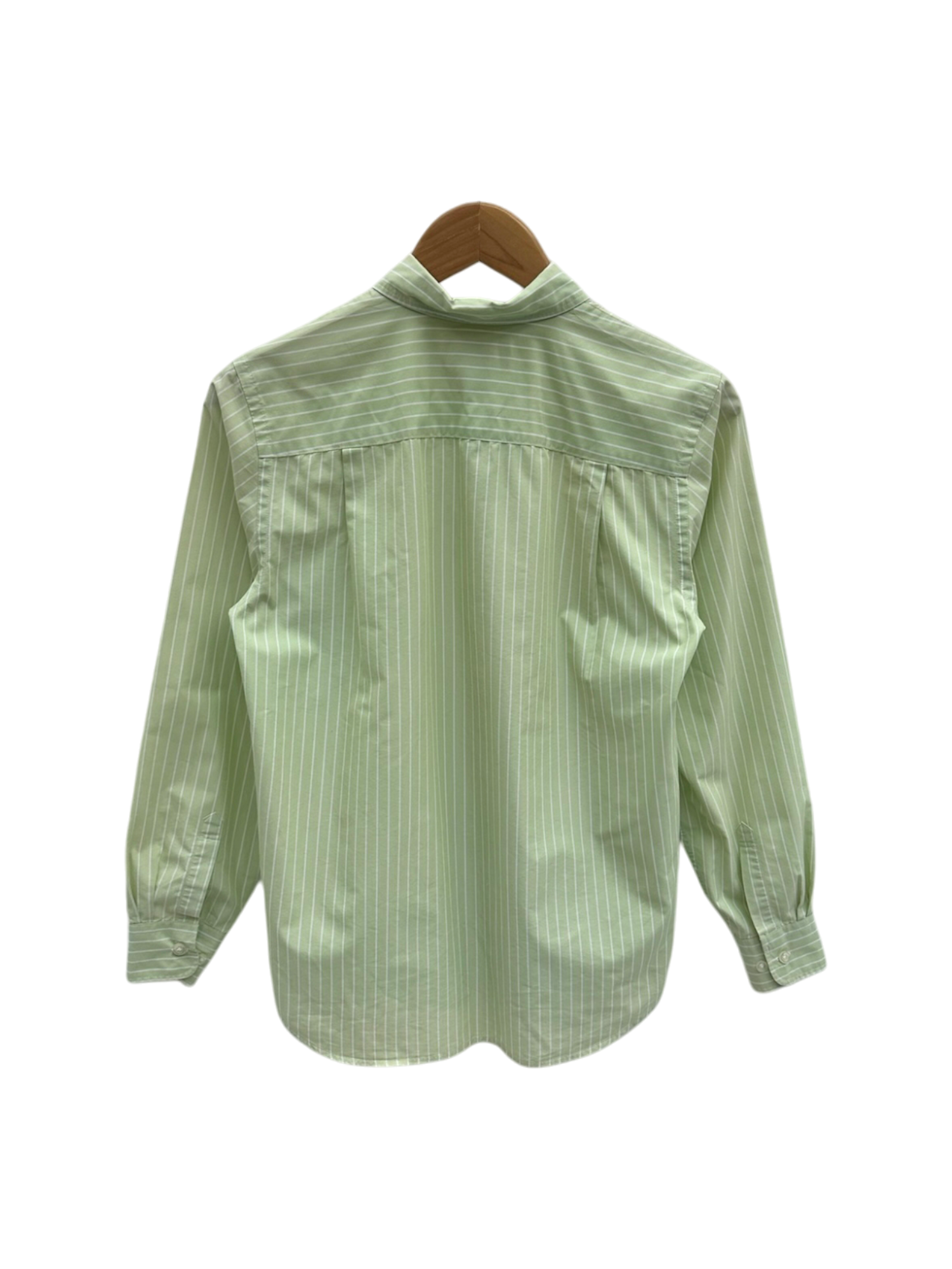 Vintage 90s Avocado Striped Button Up (M)