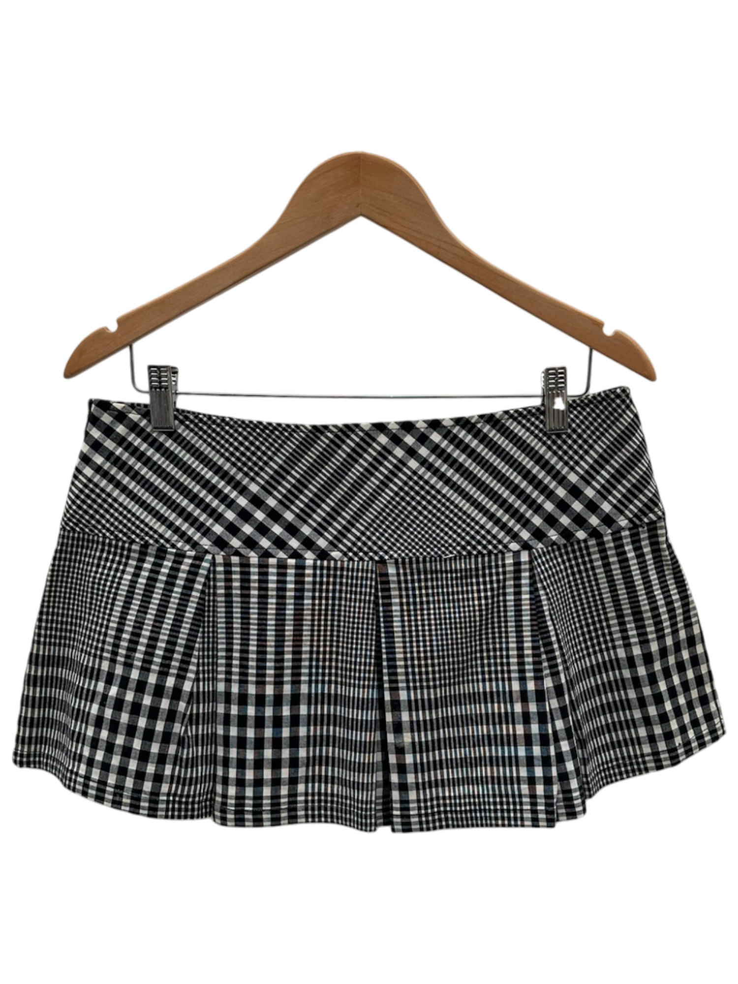 Vintage 90s Micro Plaid Mini Skirt (M)