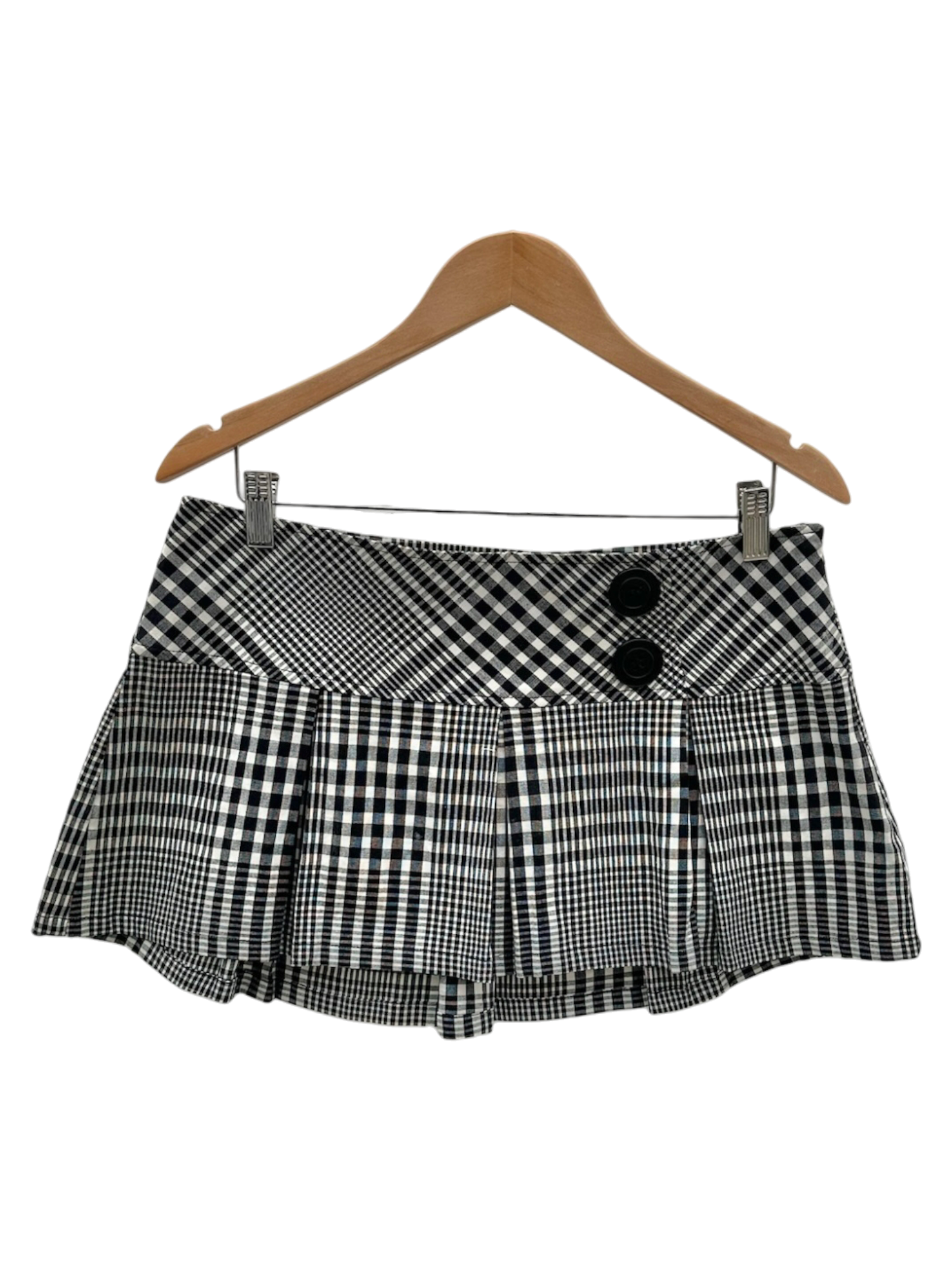 Vintage 90s Micro Plaid Mini Skirt (M)