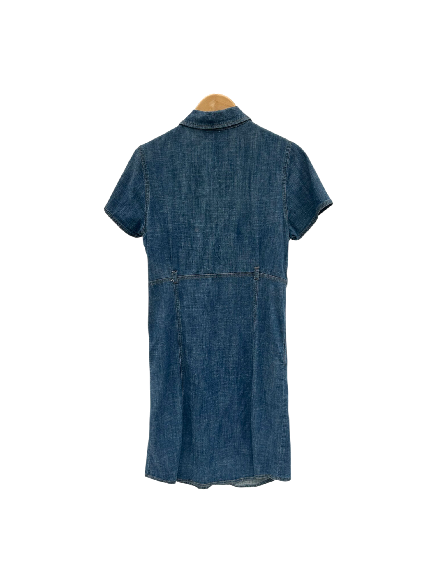 Vintage 90s Casual Classic Denim Midi Dress (M)