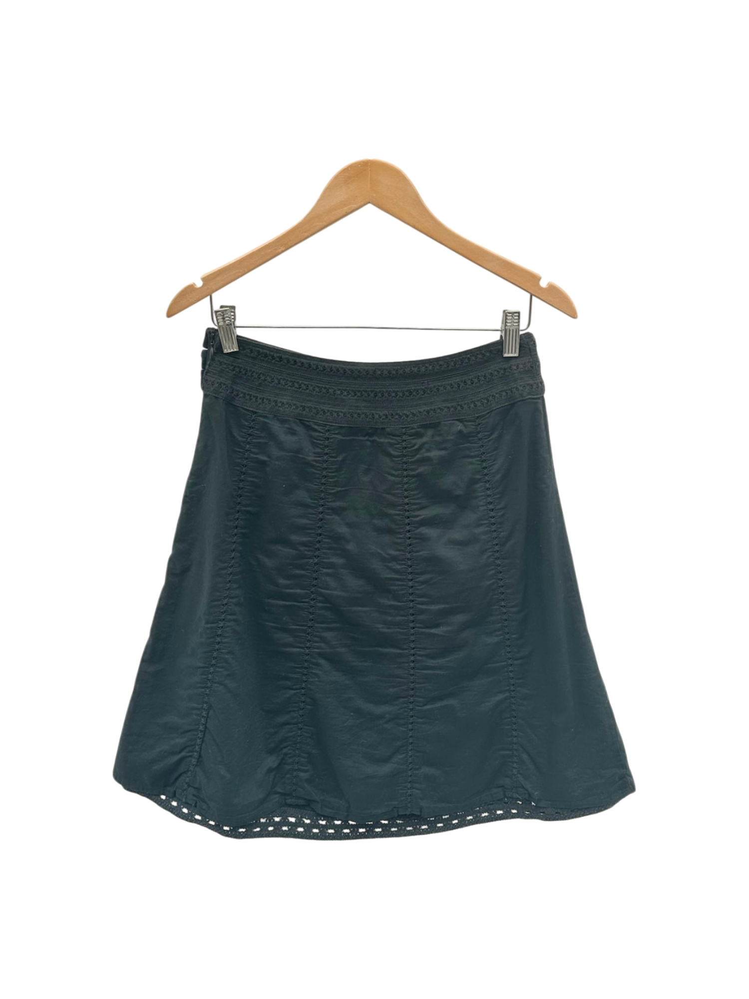 Vintage Y2K Boho Eyelet Cotton Midi Skirt (S)