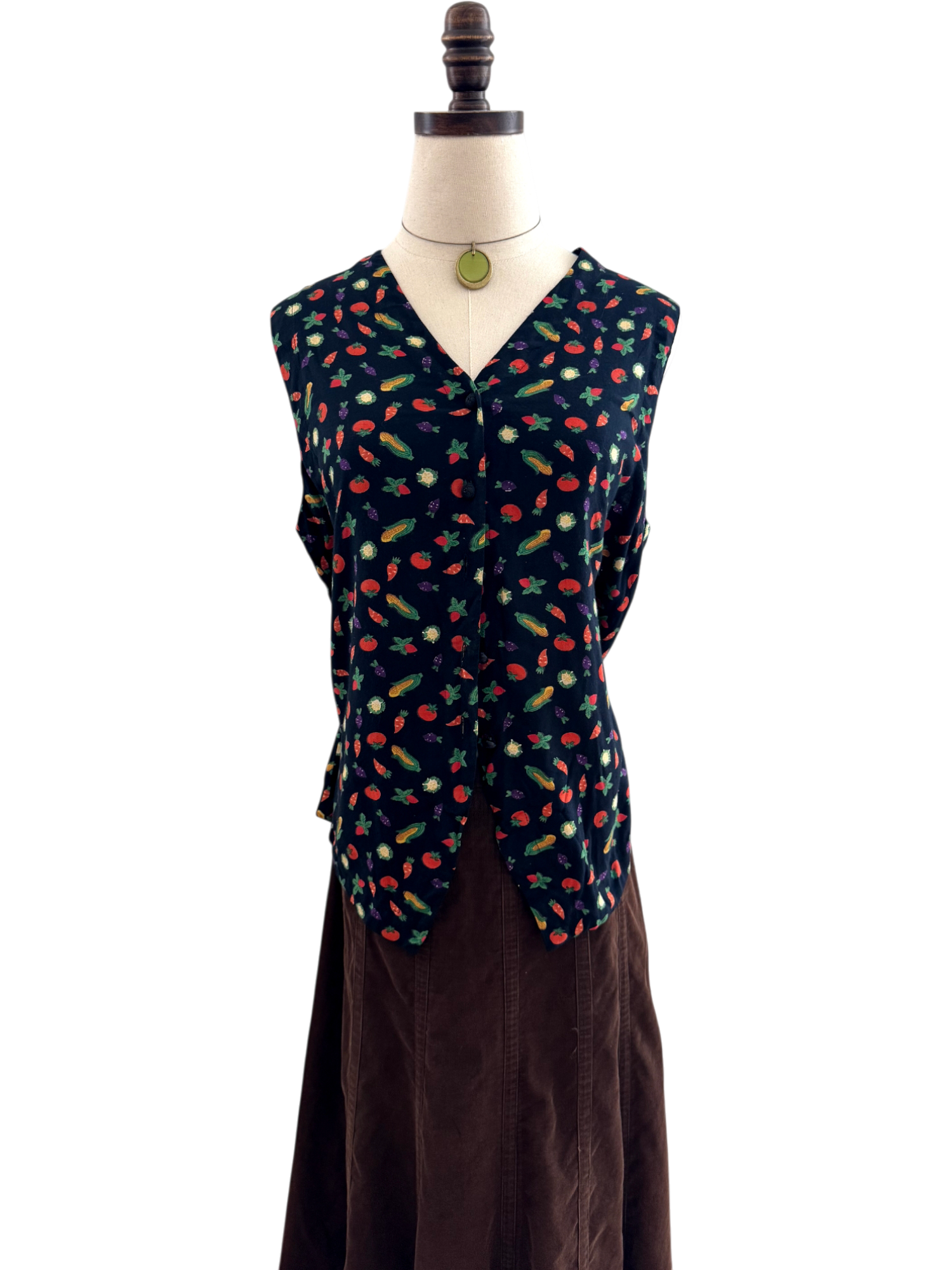 Vintage 90s Fruits & Veggies Vest (M)