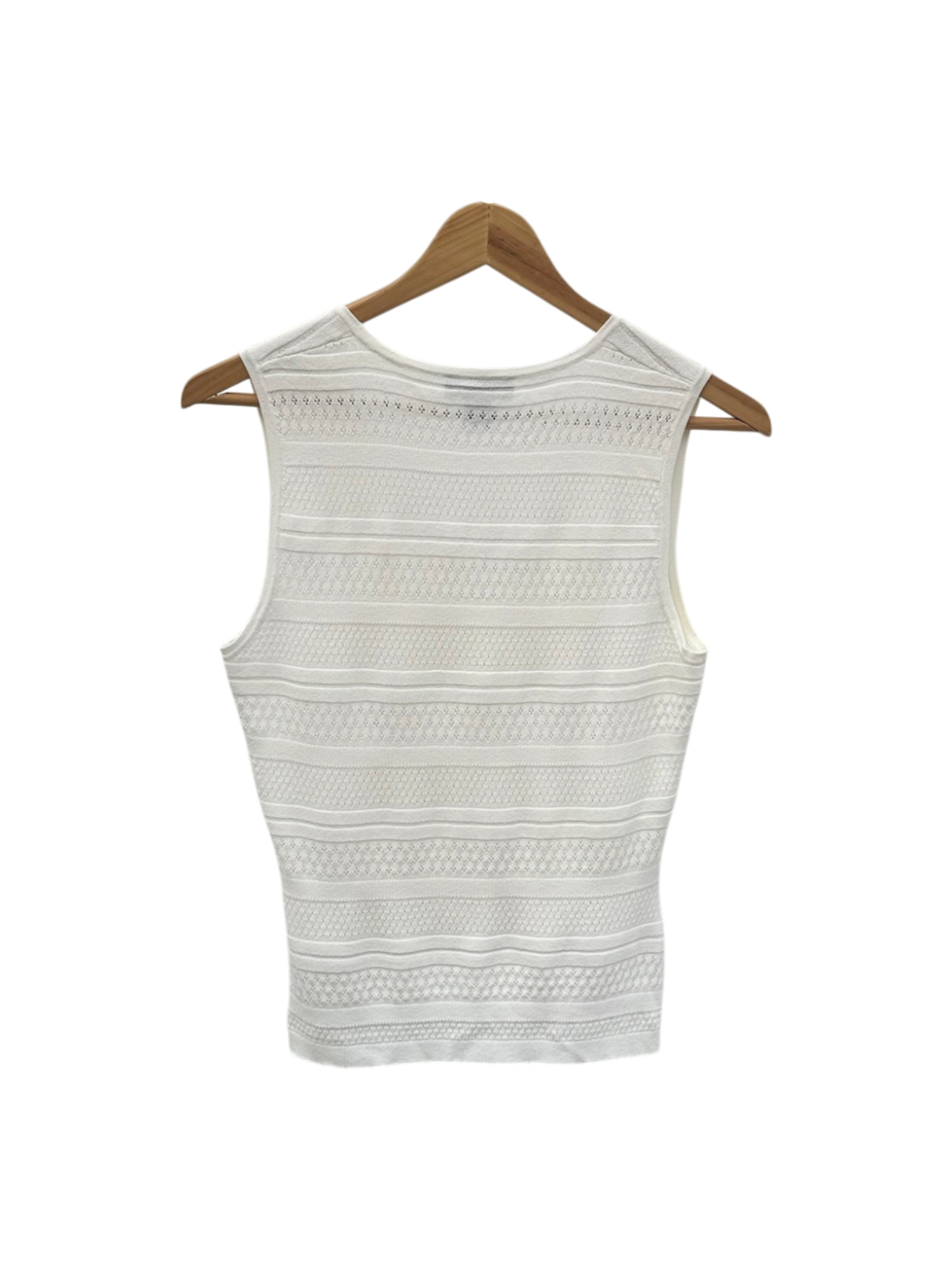 Vintage Y2K Dainty Eyelet Knit Tank (S/M)