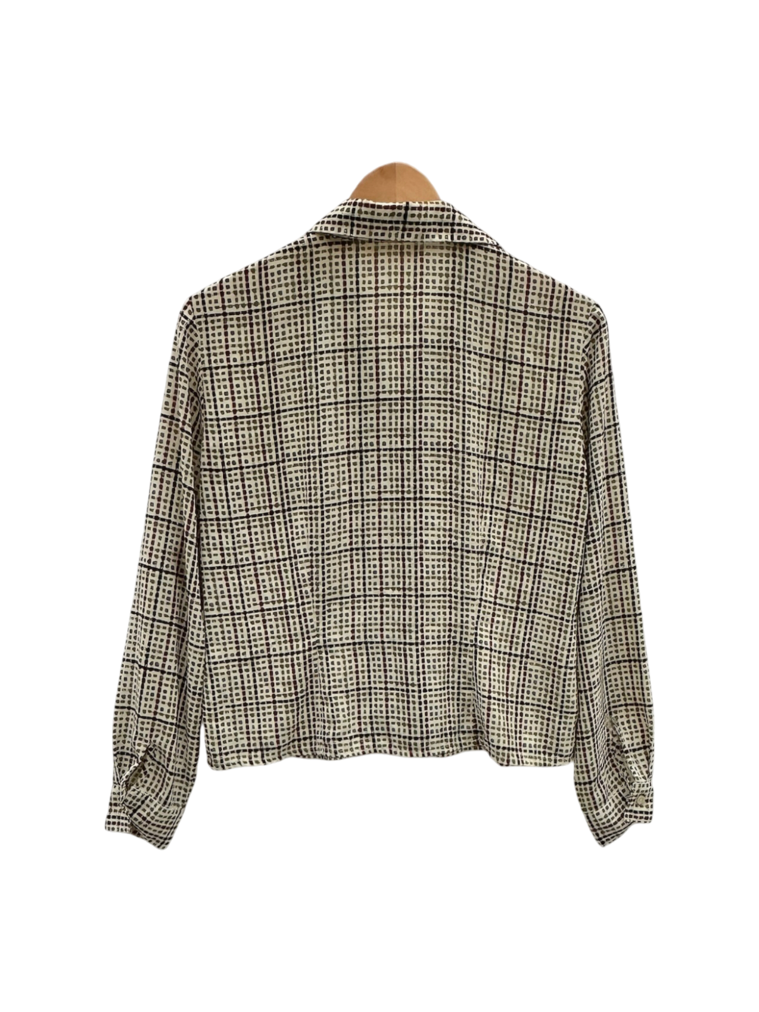 Vintage 90s Retro Spotted Slinky Button Up (S/M)