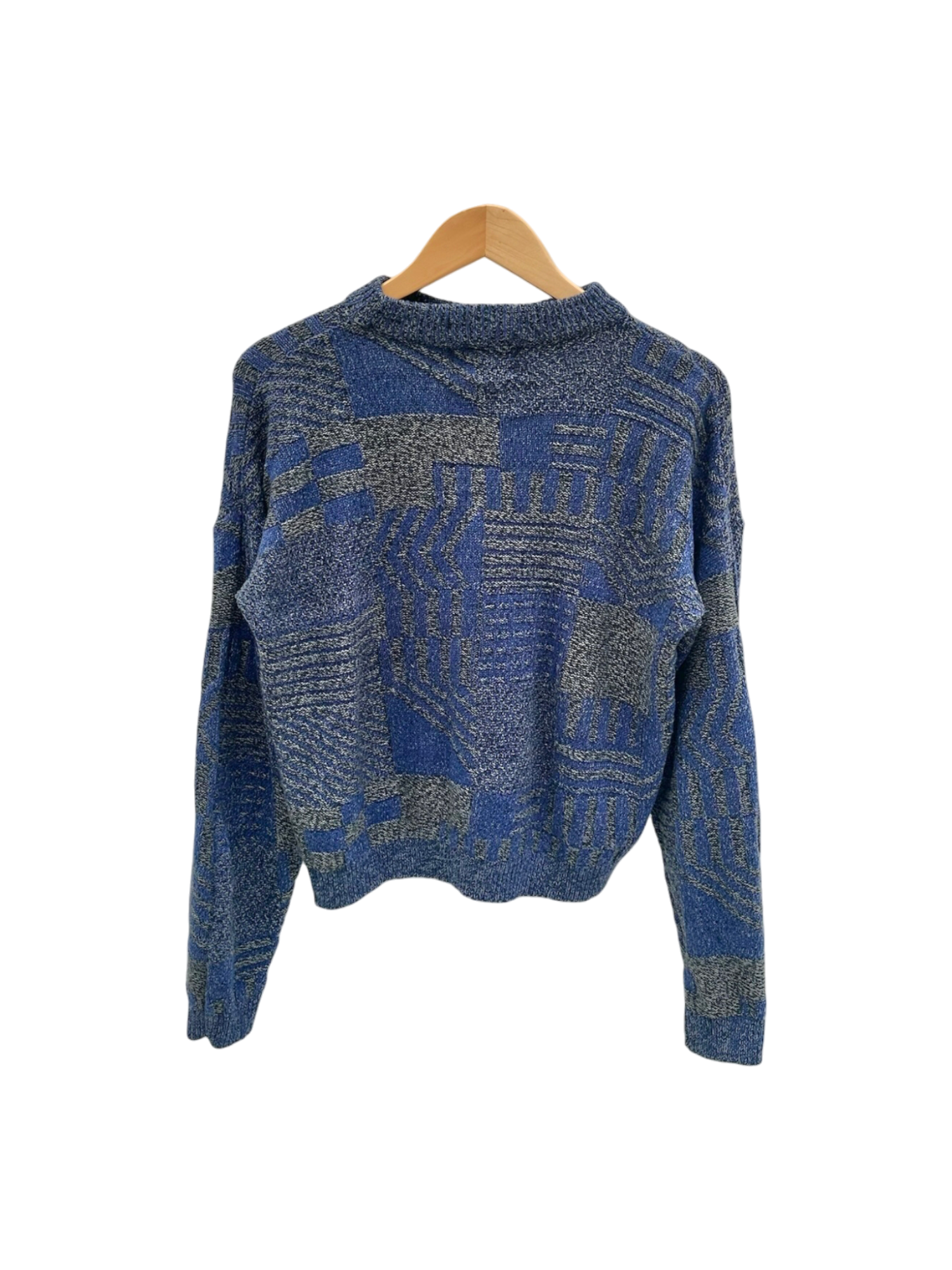 Vintage 90s Retro Abstract Cozy Cropped Crew Neck (M)