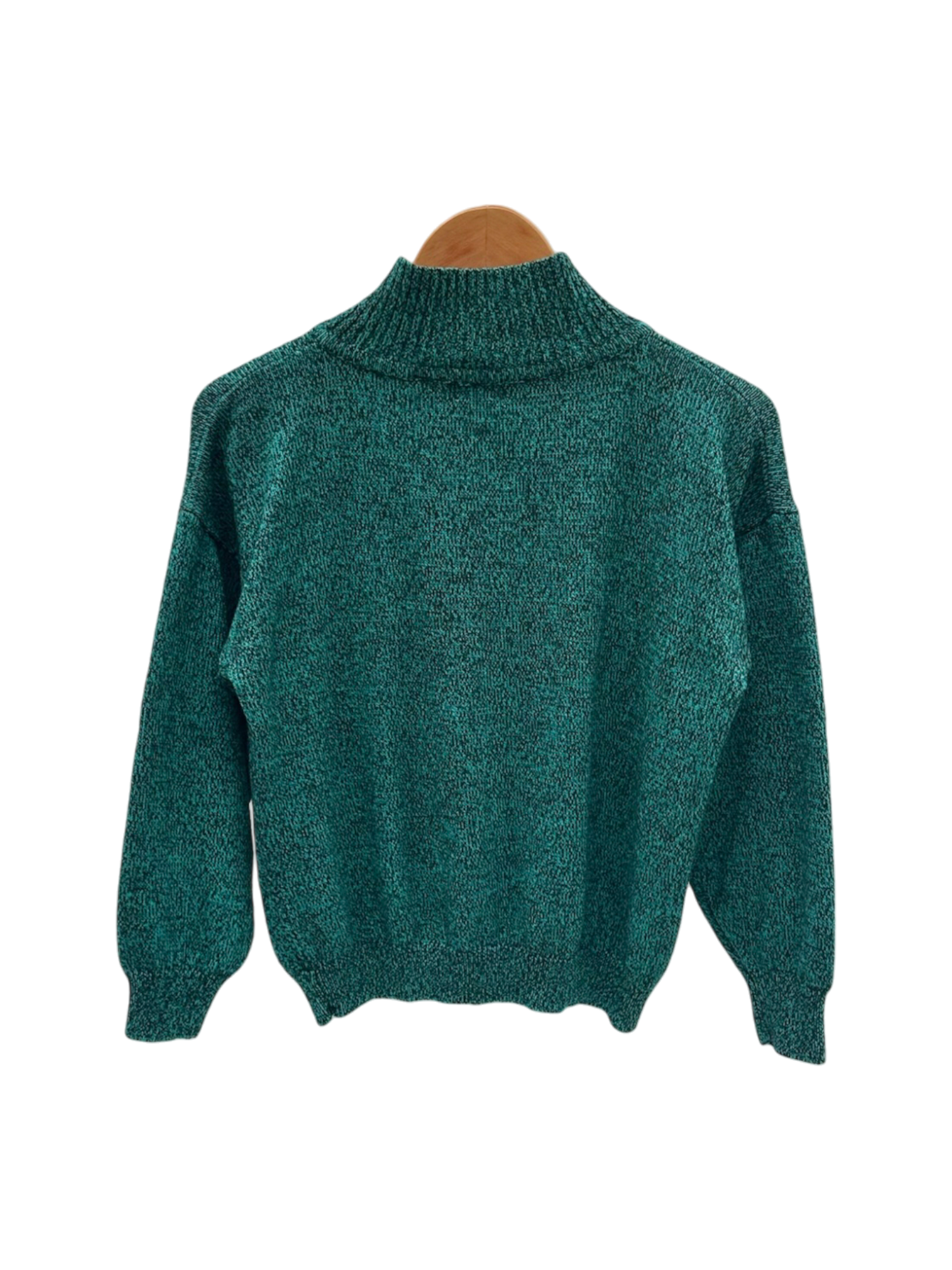 Vintage 90s Cropped Emerald Cozy Knit (M)
