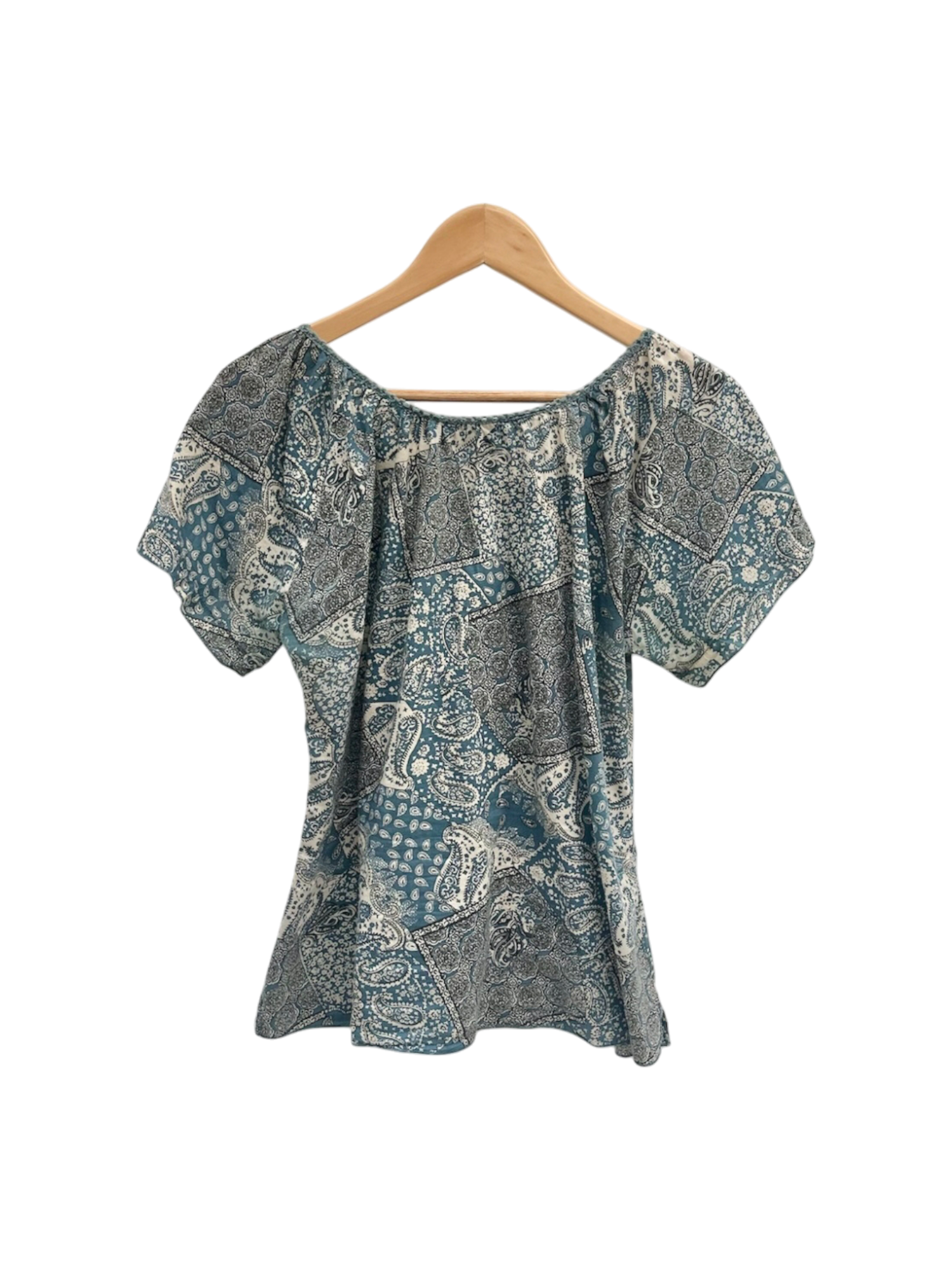 Vintage 90s Bohemian Flutter Blouse (L)