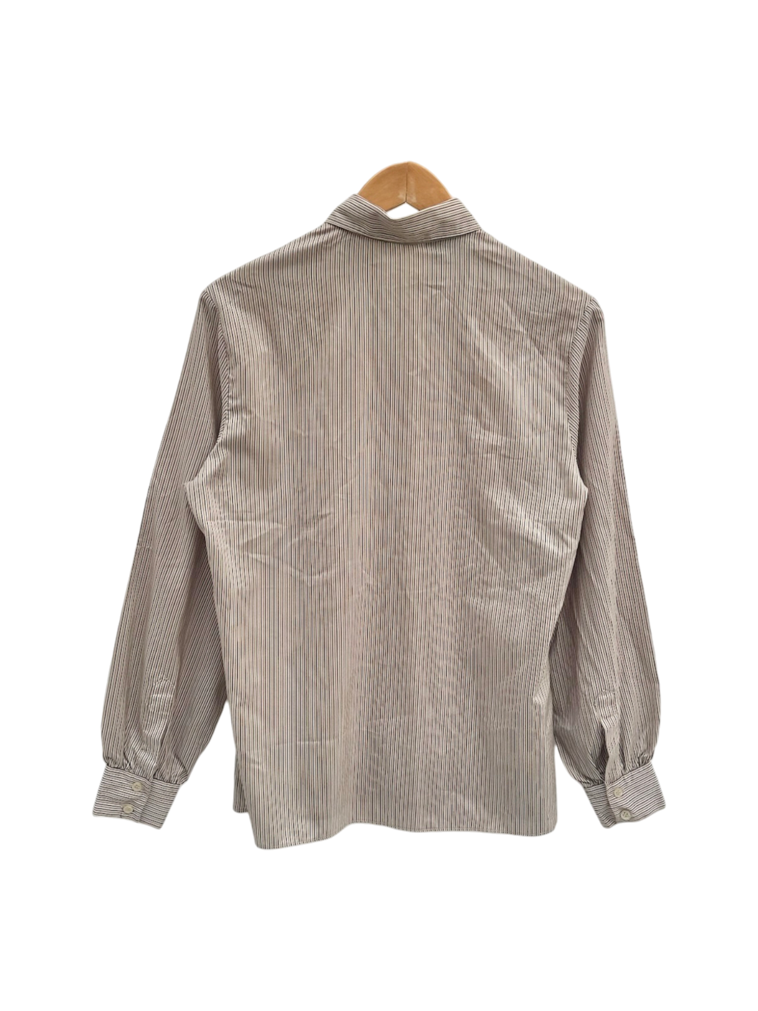 Vintage 80s Pinstriped Slinky Button Up (M/L)