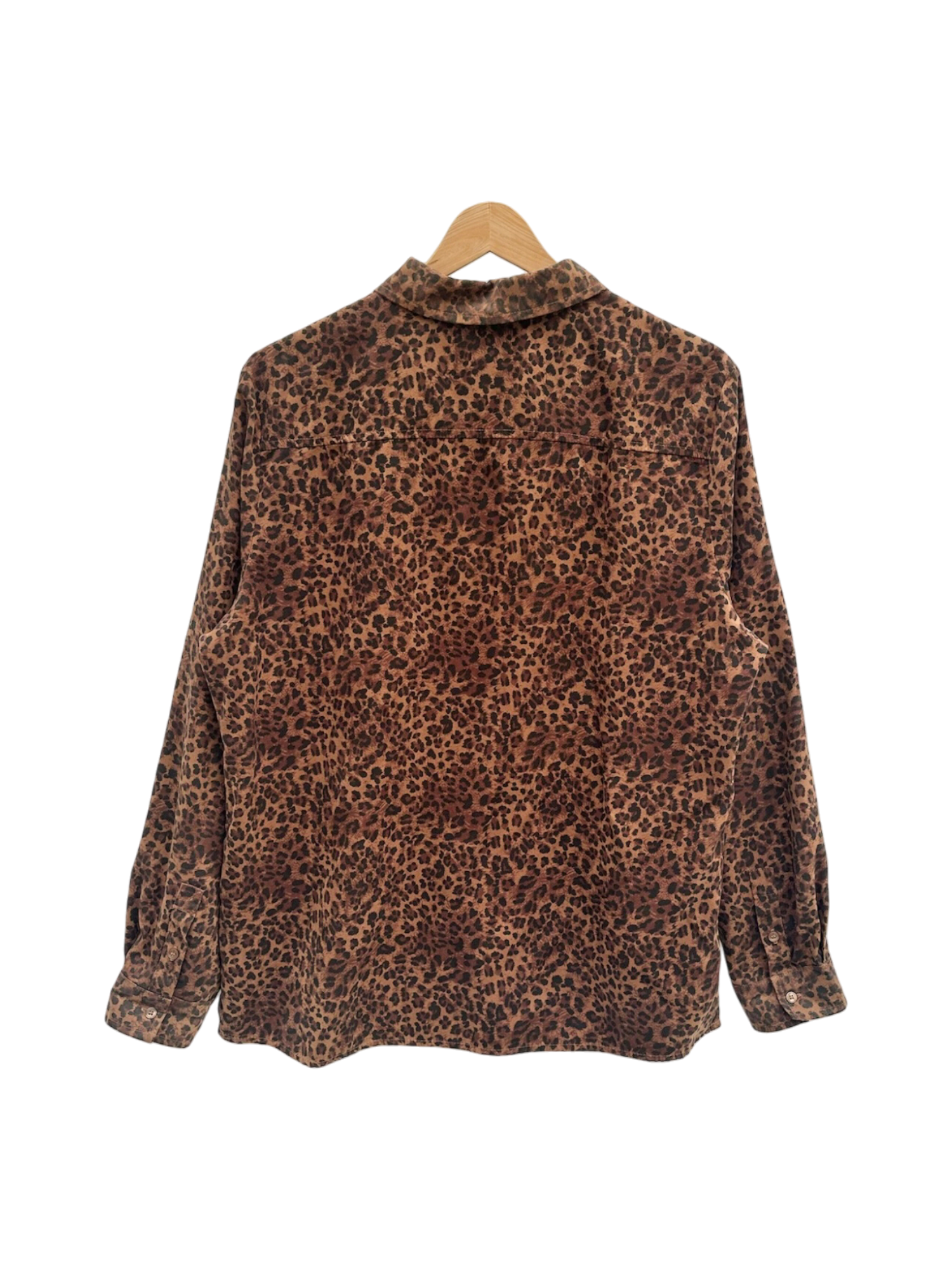 Vintage 90s Oversized Cheetah Button Up (L)