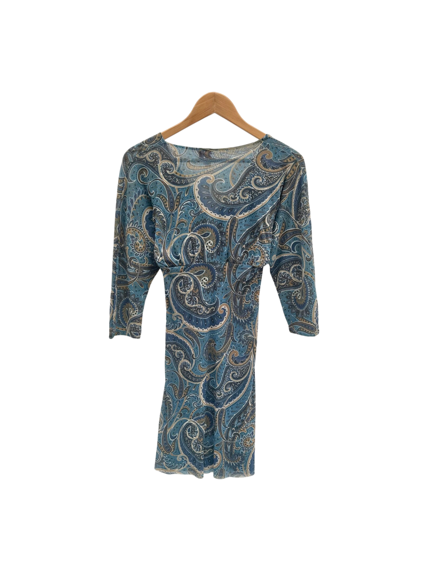 Vintage 90s Paisley Gauzy Dress (S)