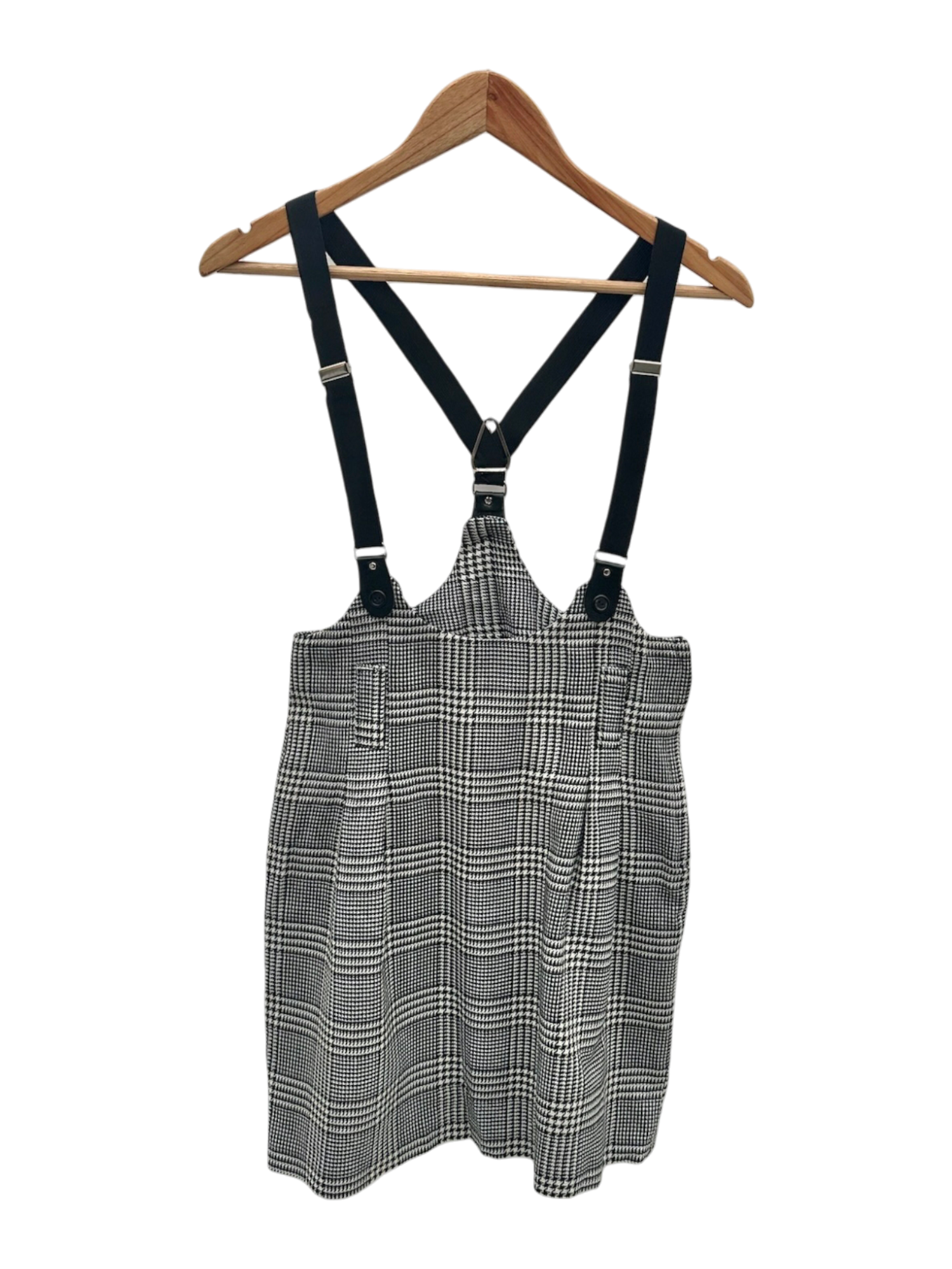Vintage 80s Plaid Overall Mini Skirt (S)