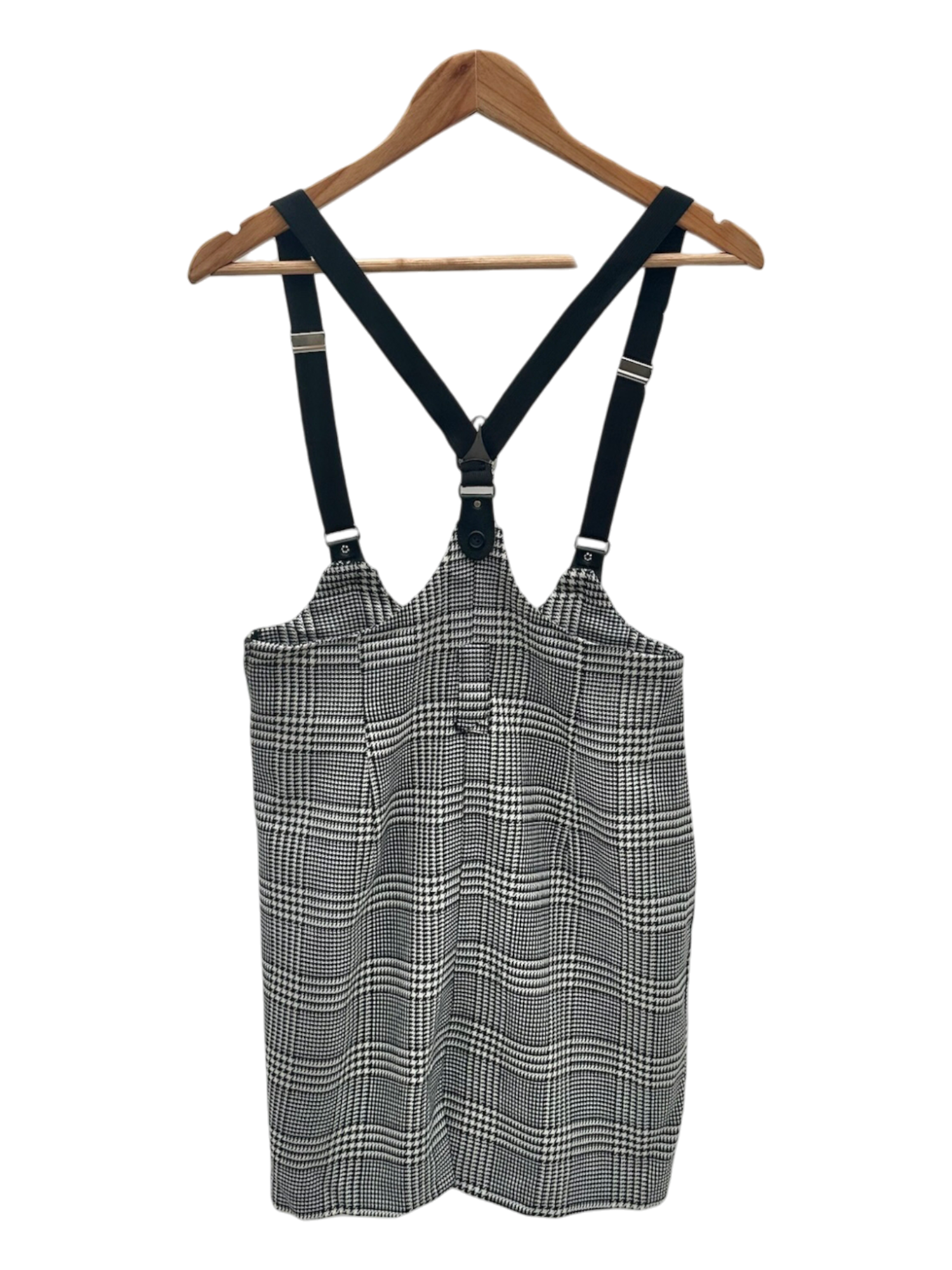 Vintage 80s Plaid Overall Mini Skirt (S)