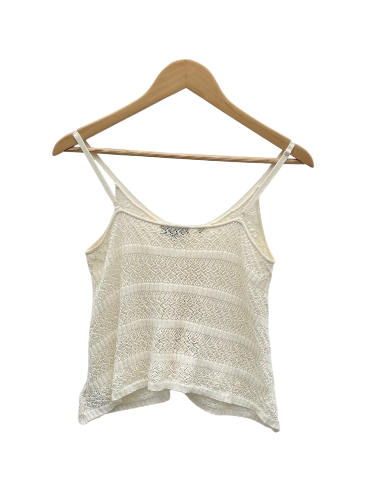 Vintage Y2K GUESS Cream Knit Button-Front Tank (S/M)