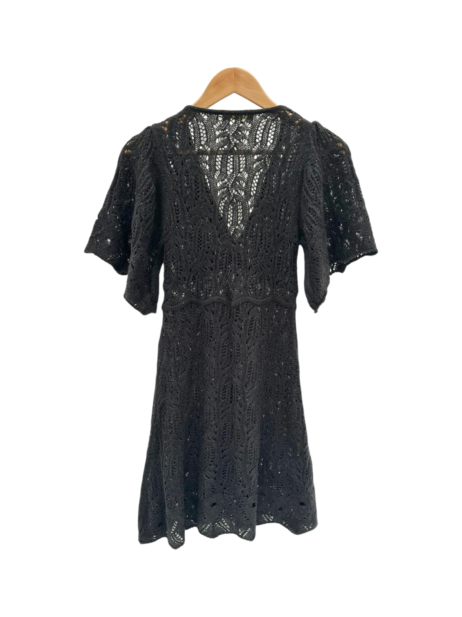 Vintage 90s Boho Lace Flutter Dress (S)