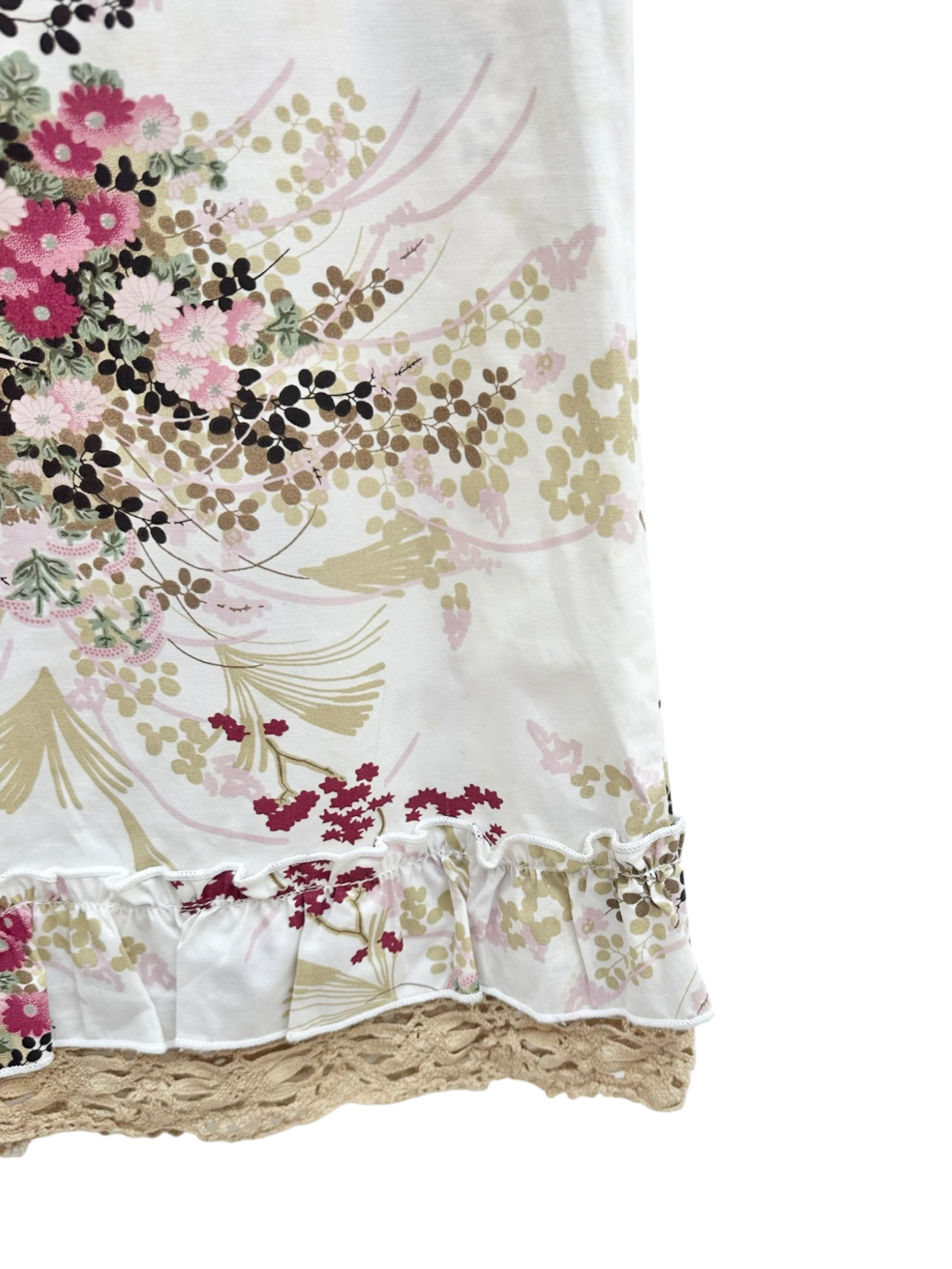 Vintage 90s Poet Floral Lace Midi Skirt (S)