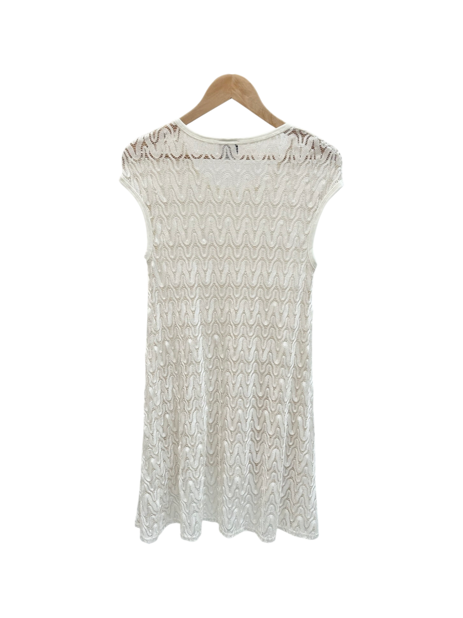 Vintage 90s Sheer Lace Babydoll Mini Dress (S/M)