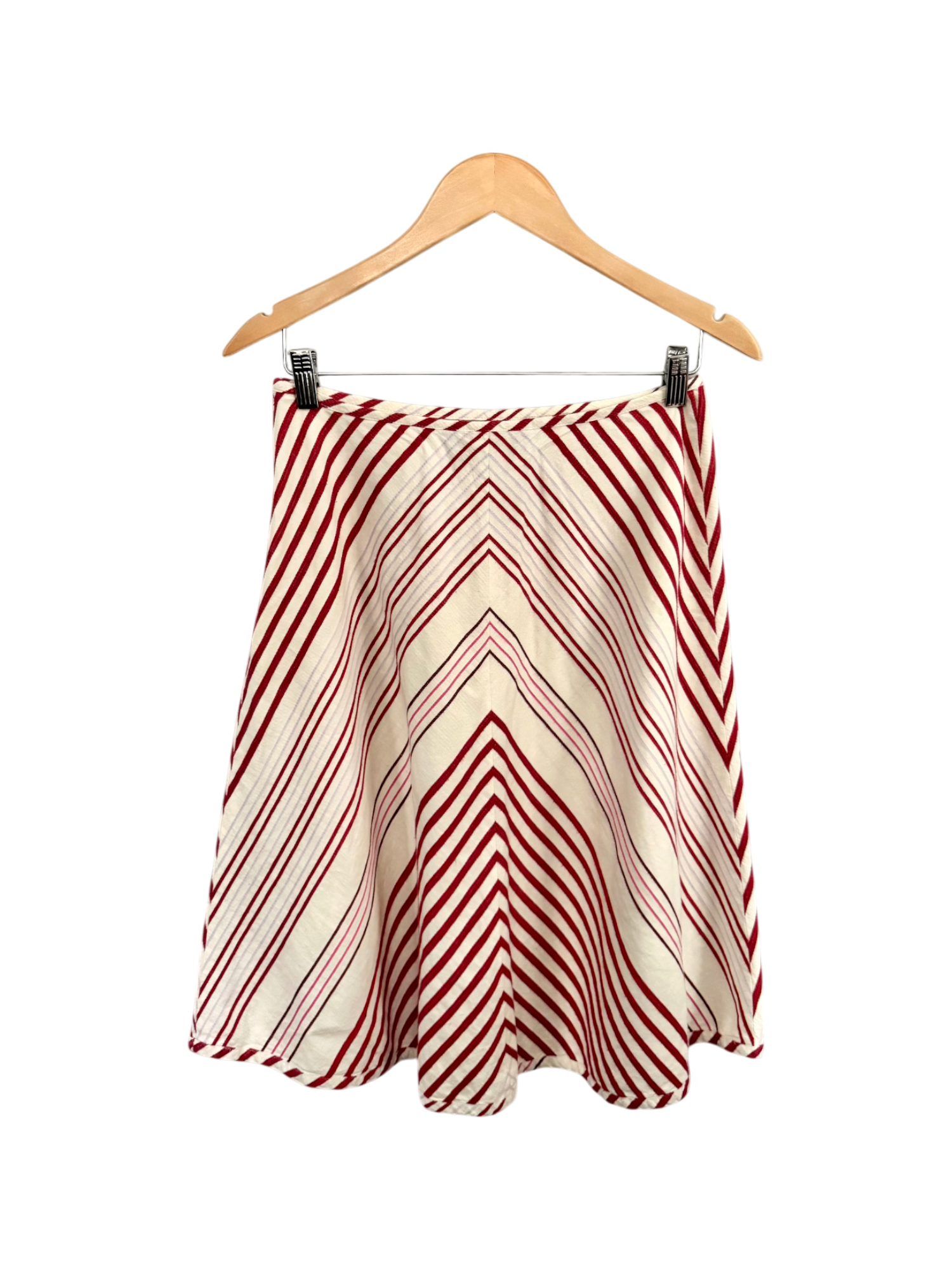 Vintage 90s Retro Stripe Midi Skirt (S/M)
