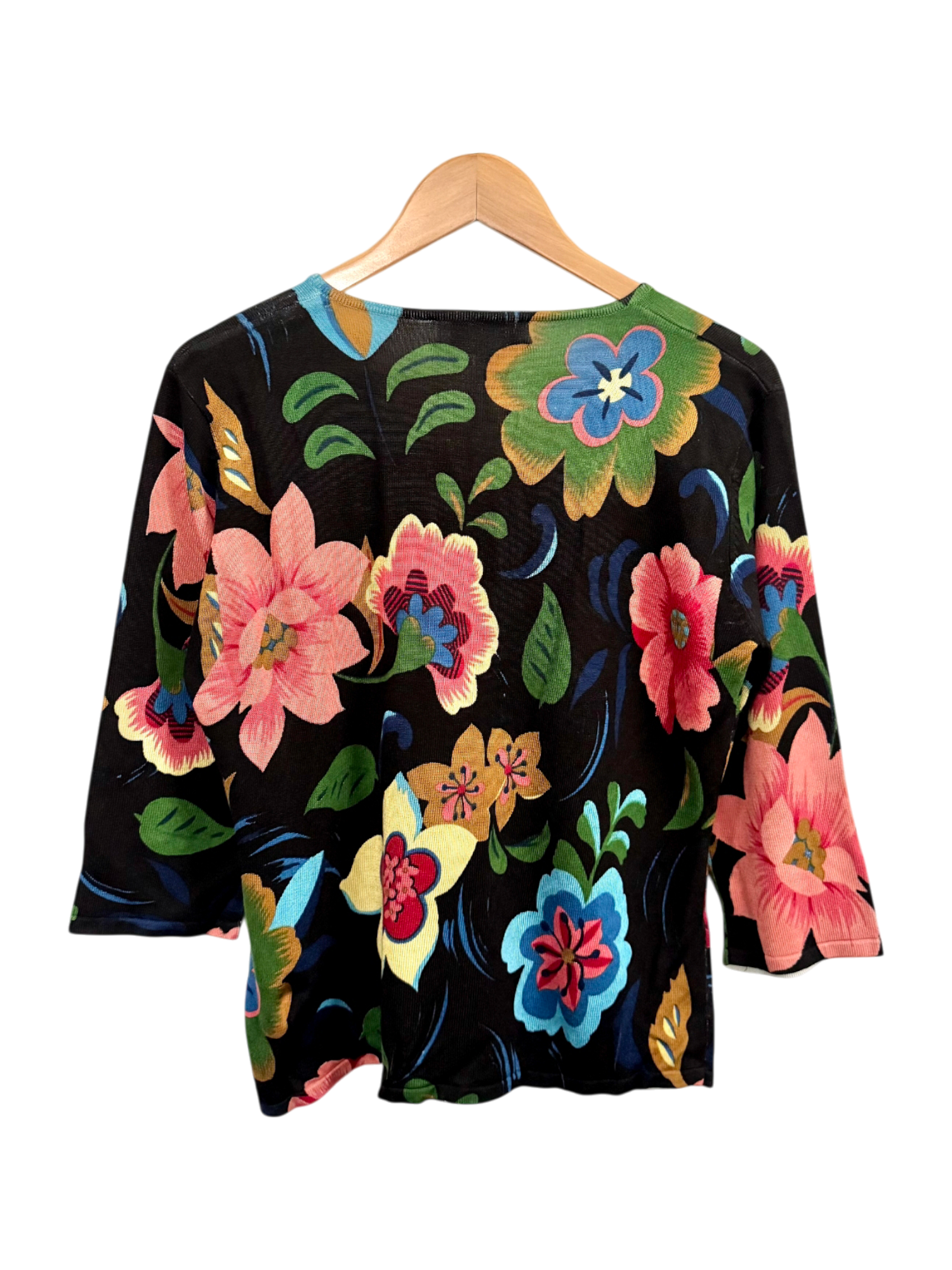 Vintage 90s Retro Floral Graphic Knit (L)