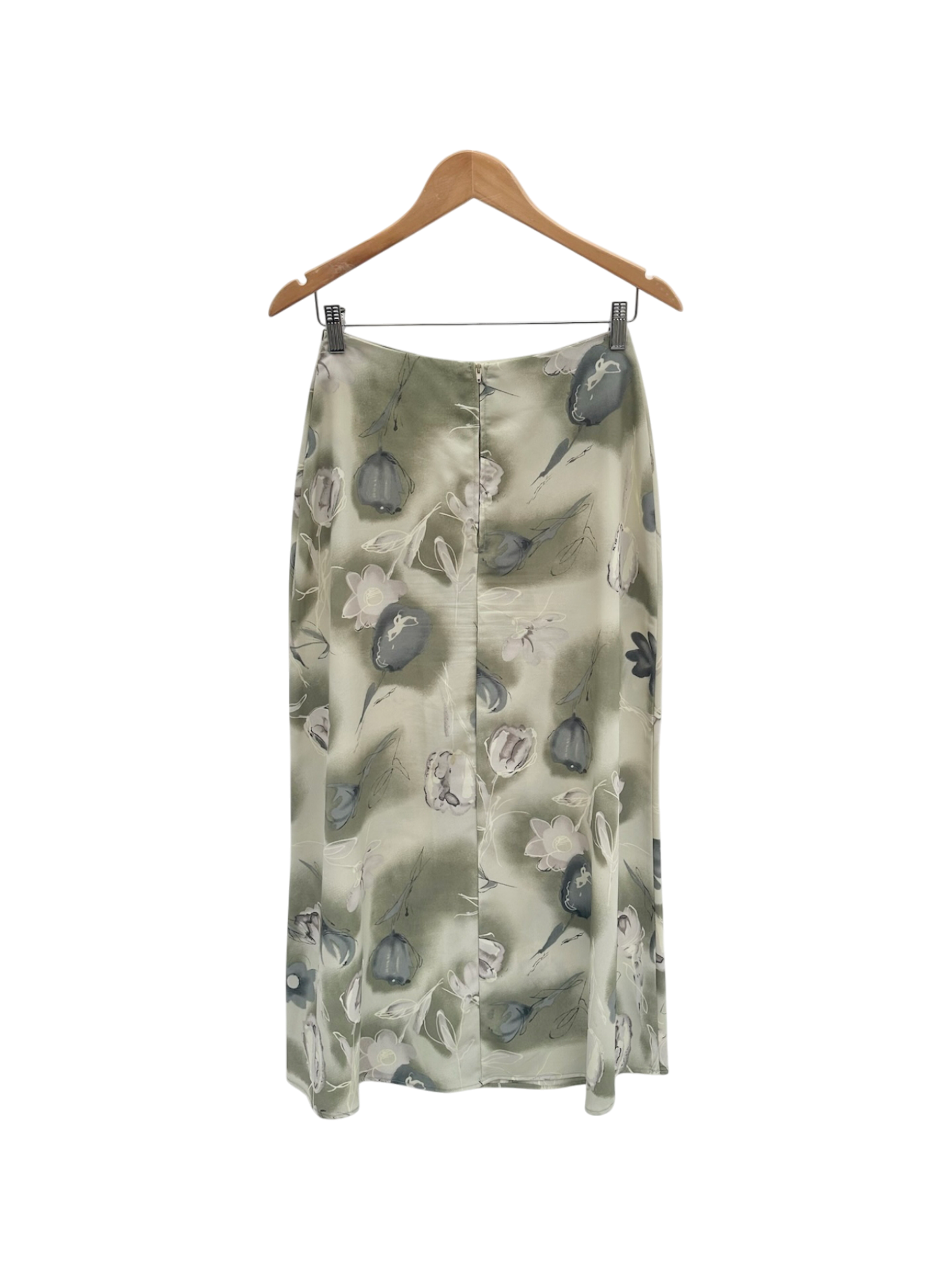 Vintage 90s Floral Sketch Midi Skirt (S/M)