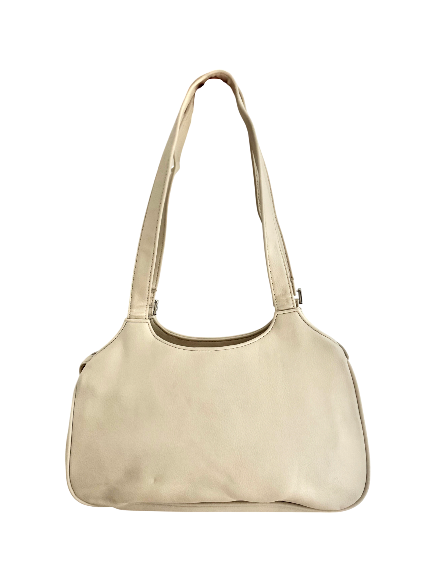 Vintage 90s Soft Cream Shoulder Bag