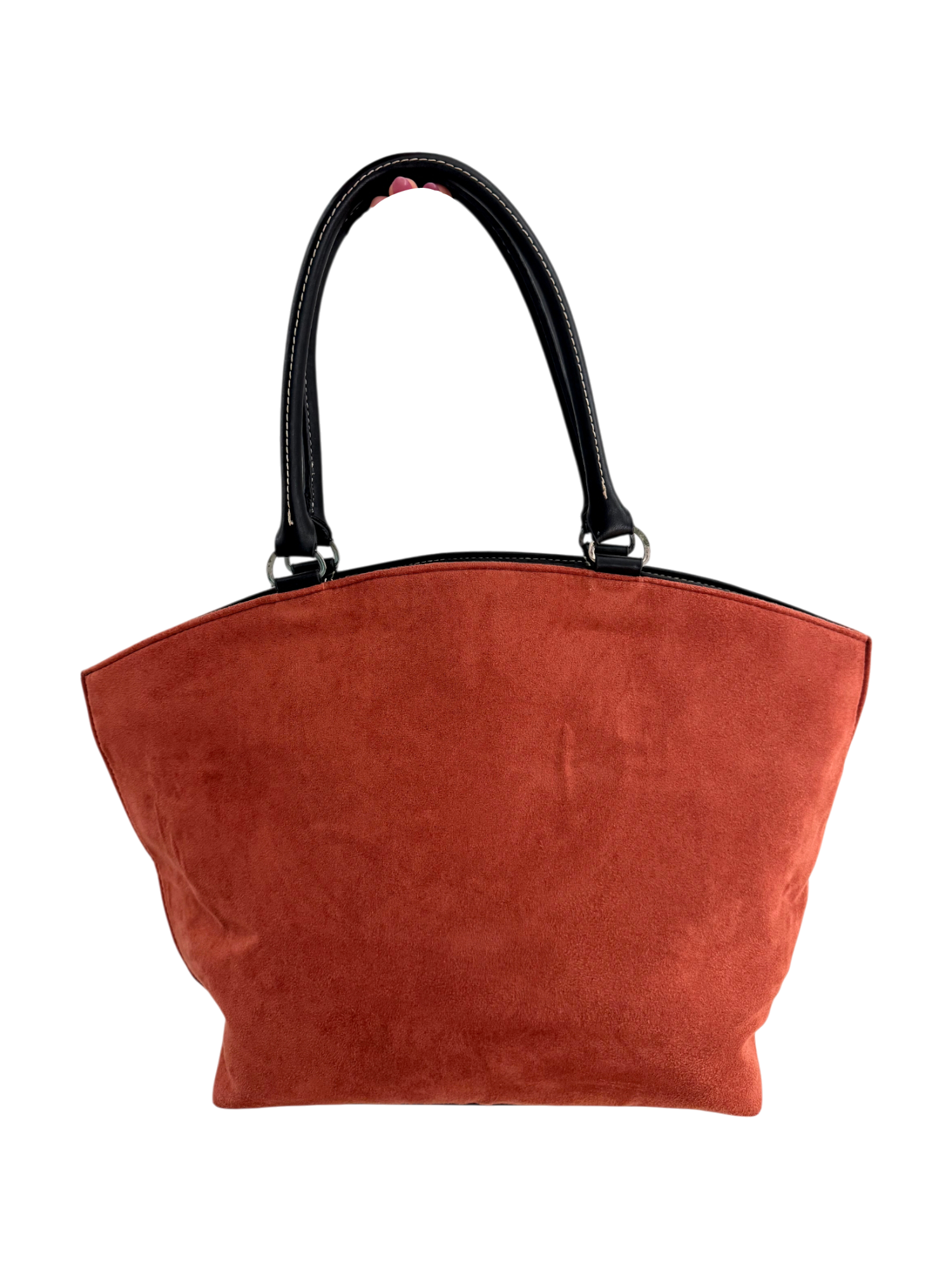 Vintage Embroidered Rust Floral Shoulder Bag