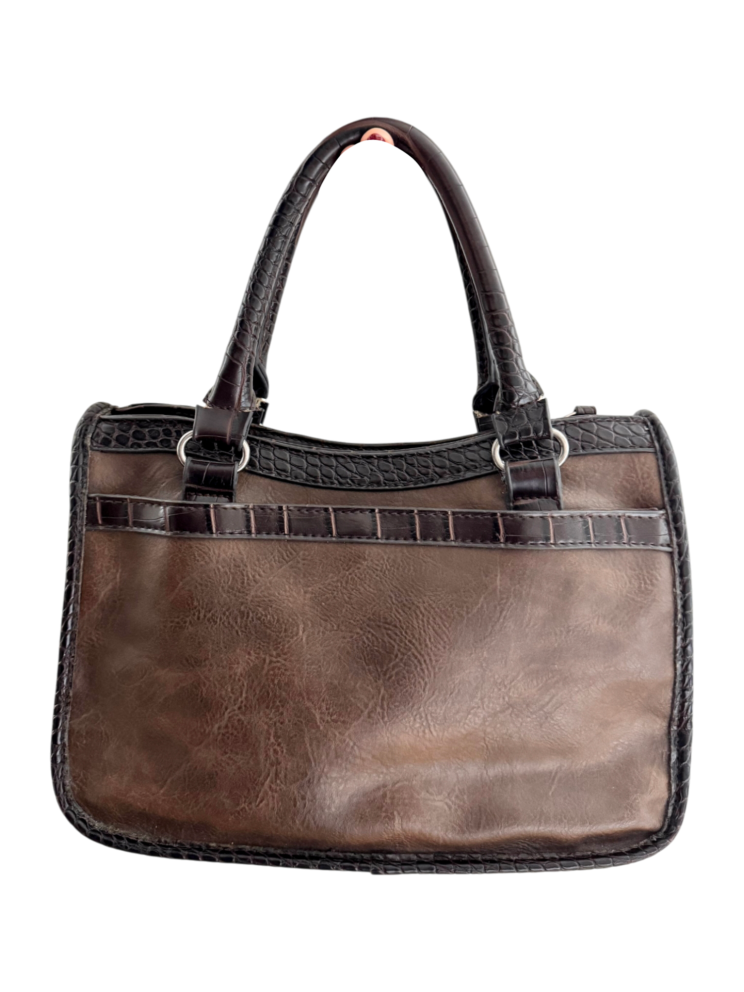 Vintage Cocoa Mixed Texture Satchel