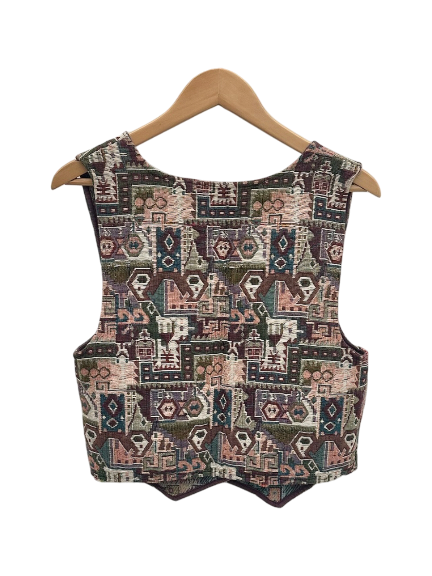 Vintage 80s Groovy Textured Groovy Vest (S/M)