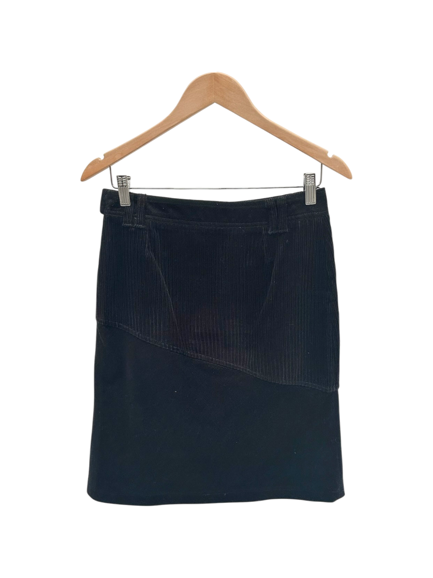 Vintage Y2K Corduroy Colorblock Midi Skirt (S)