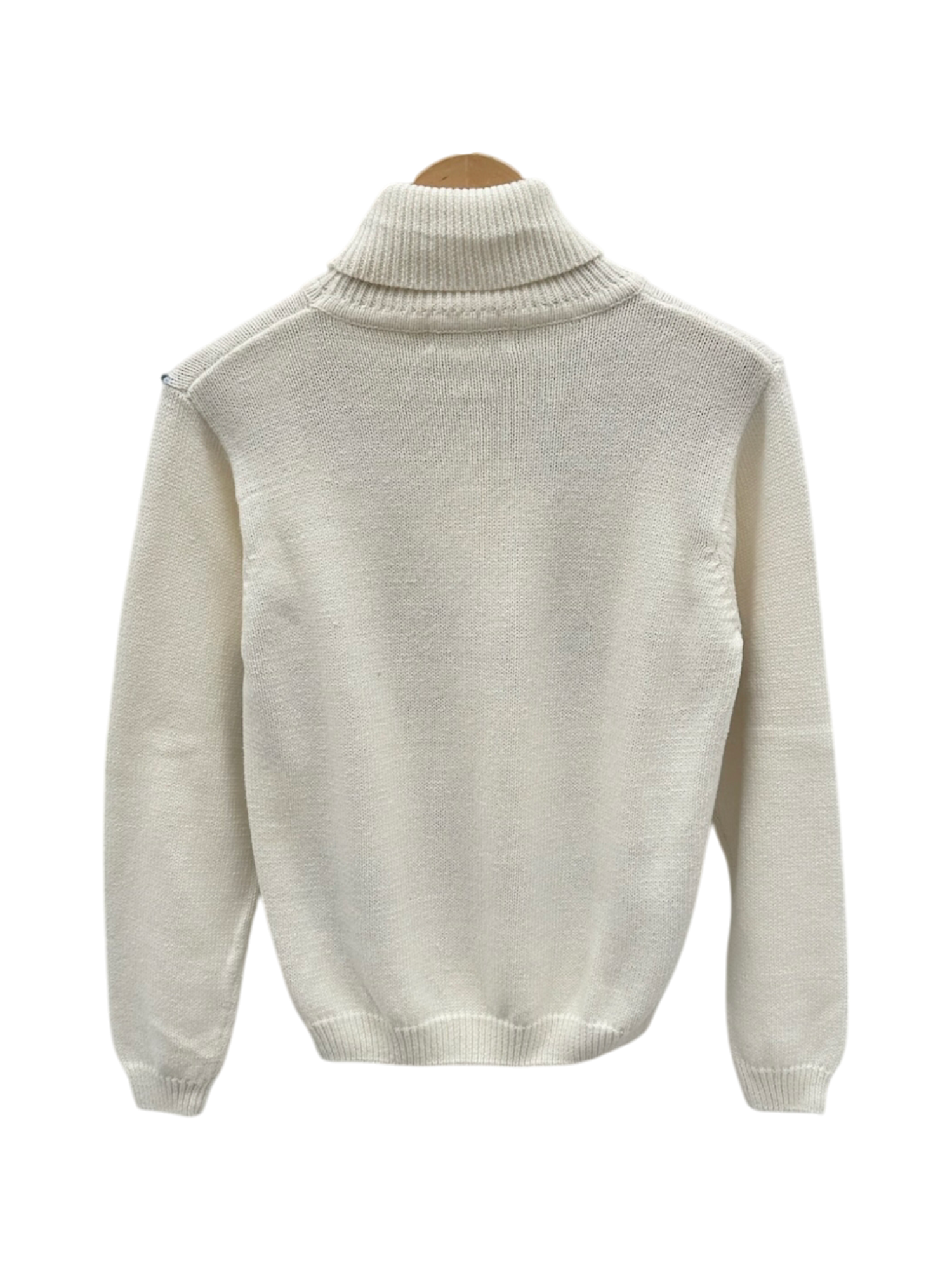 Vintage 90s Pastel Argyle Cotton Turtleneck (S)