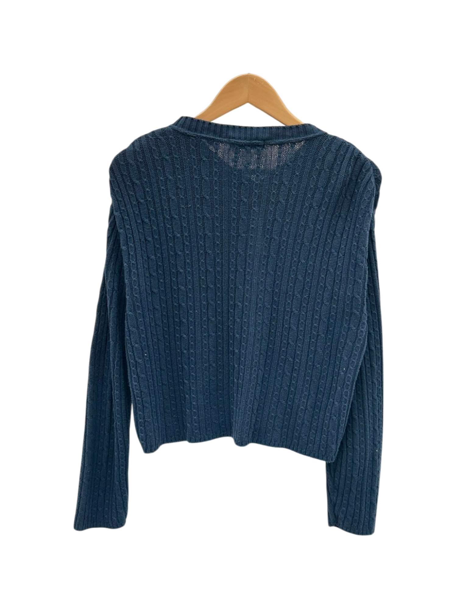 Vintage 90s Split Front Cable Knit Cardigan (M/L)