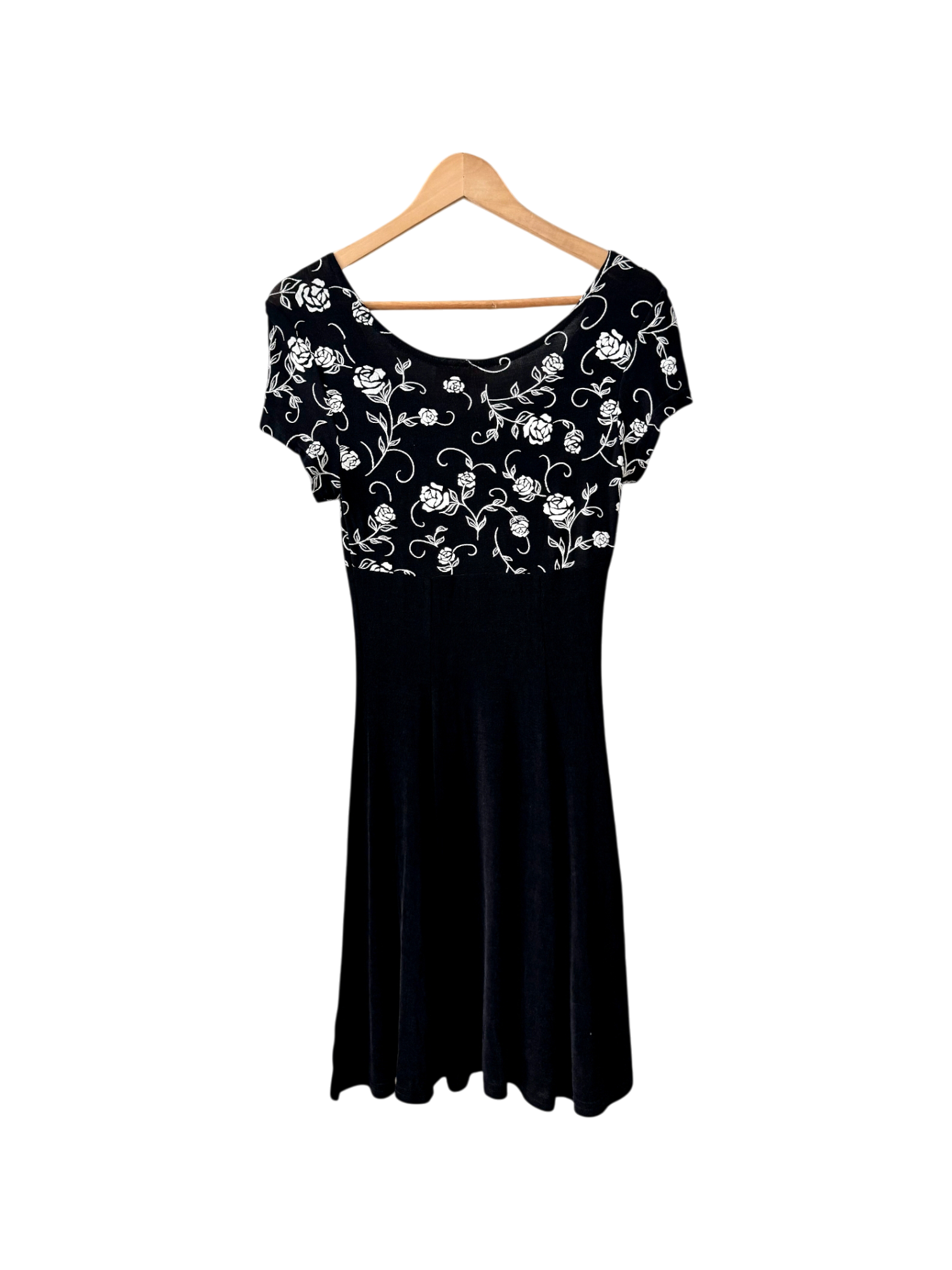 Vintage 90s Noir Rose Babydoll Dress (M)