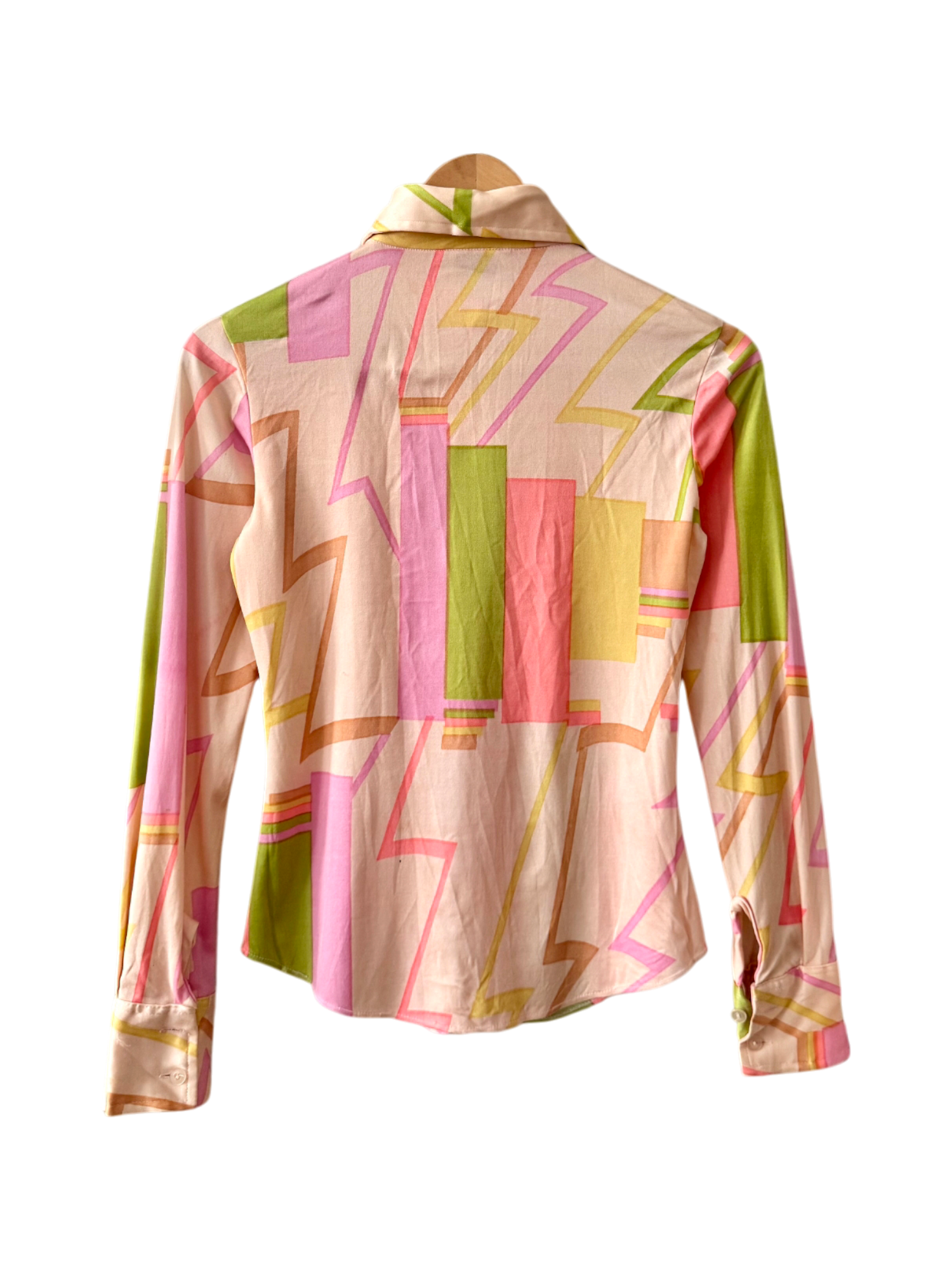 Vintage 80s Retro Geo Button-Up (S)