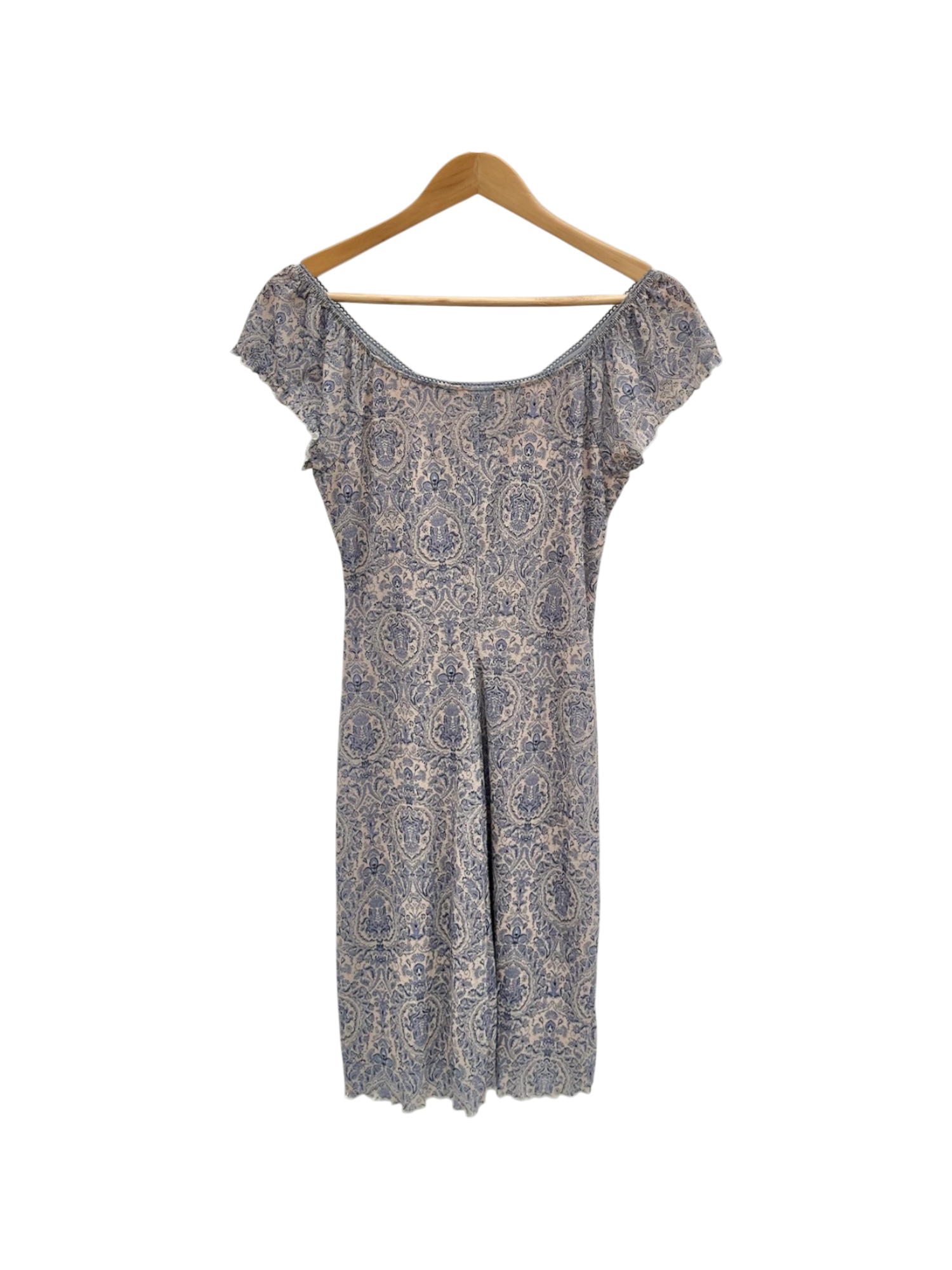 Vintage 90s Boho Paisley Midi Dress (S/M)