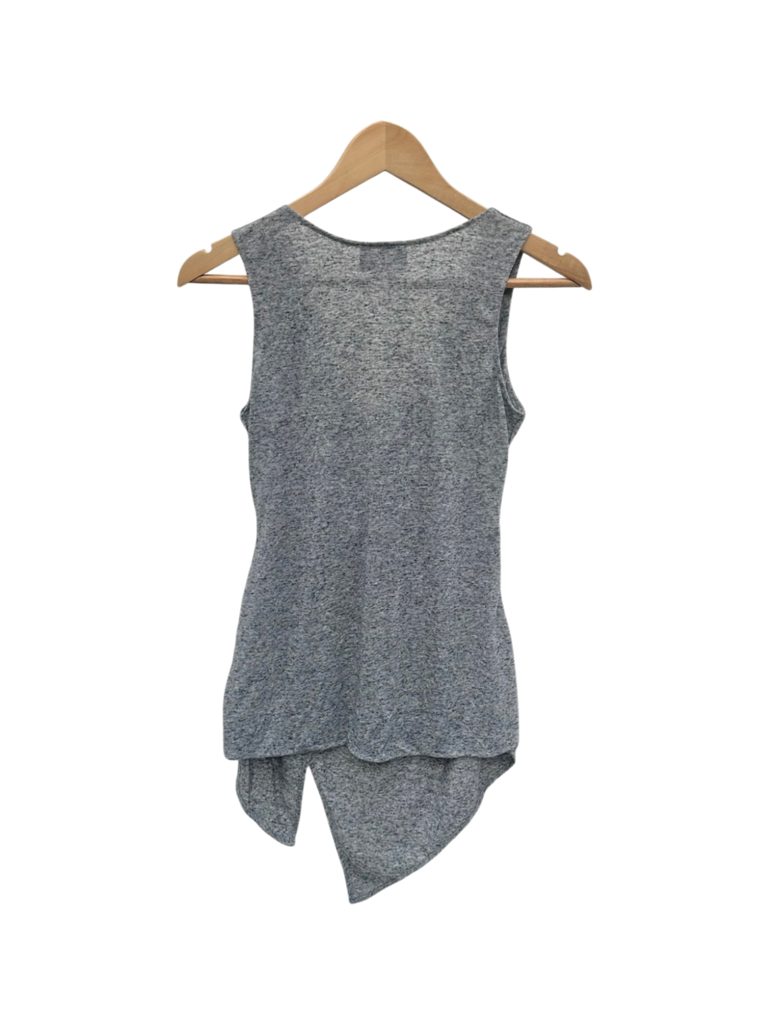 Vintage 90s Heather Gray Draped Asymmetrical Top (S)