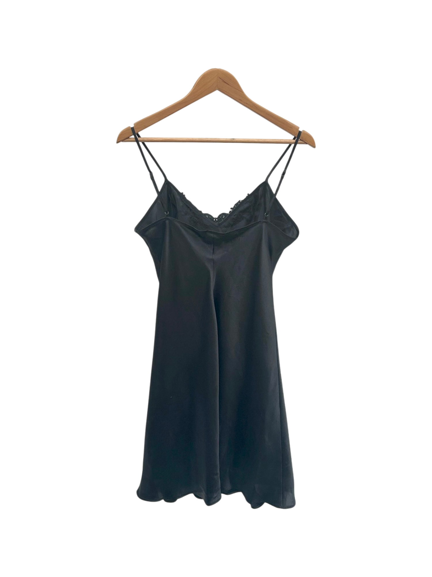 Vintage 90s Satin Lace-Trim Slip Dress (S)