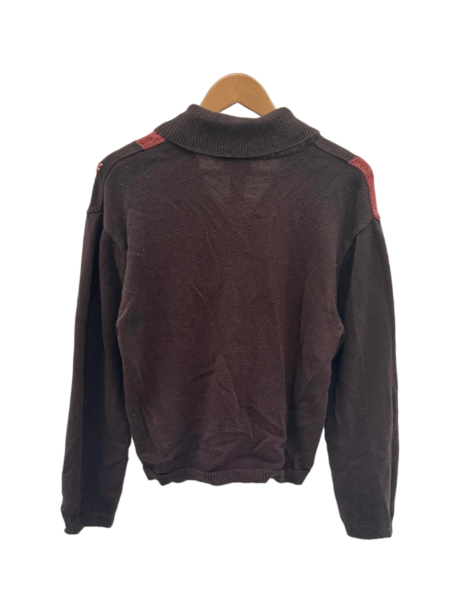 Vintage 90s Patchwork Floral Knit Cardigan (M)