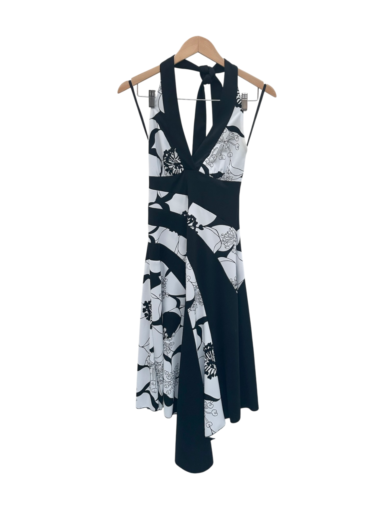 Vintage 90s Retro Asymmetrical Floral Midi Dress (S) Vintage 90s Retro Asymmetrical Floral Midi Dress (S)